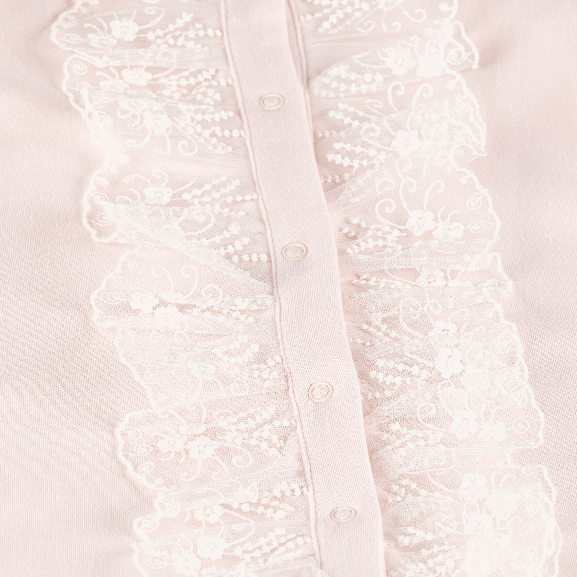 Girls Pink Cotton Babygrow & Hat Set - View 4