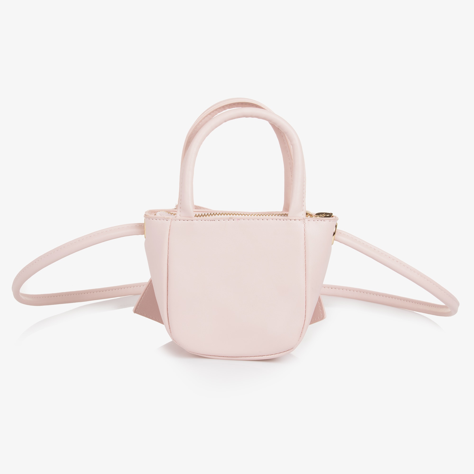 Girls Pink Faux Leather Bag (12cm) - View 4