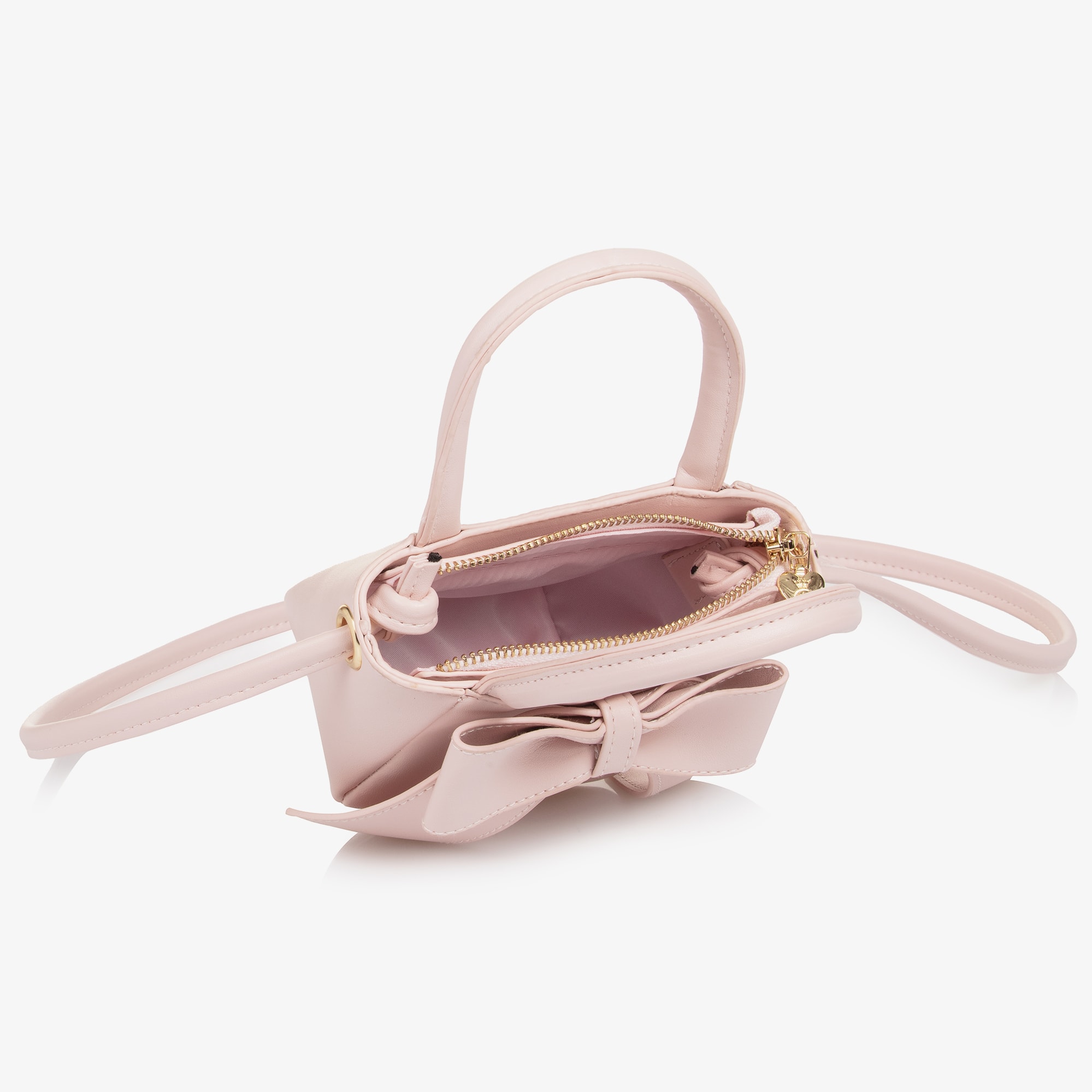 Girls Pink Faux Leather Bag (12cm) - View 5