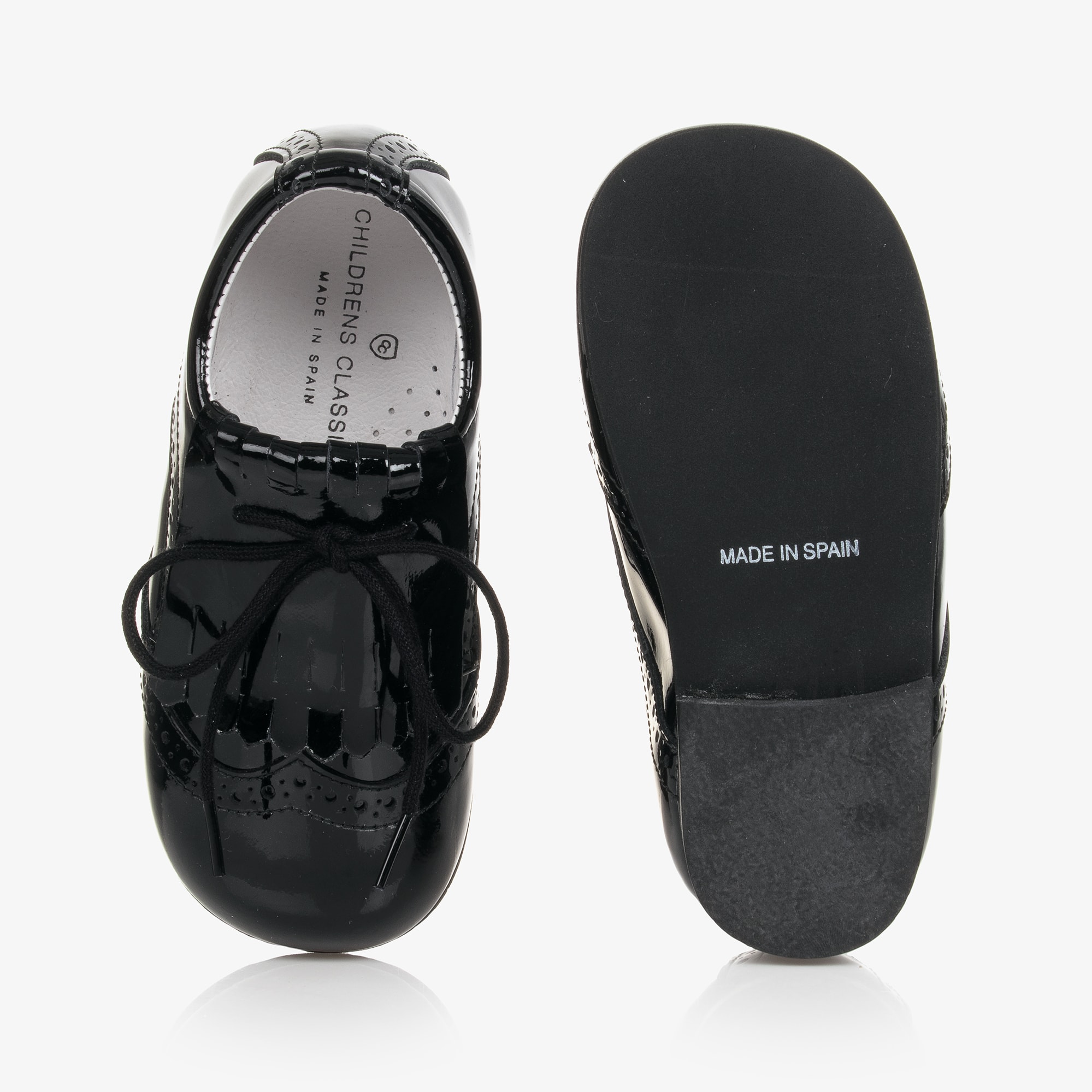 Black Patent Leather Brogues - View 2