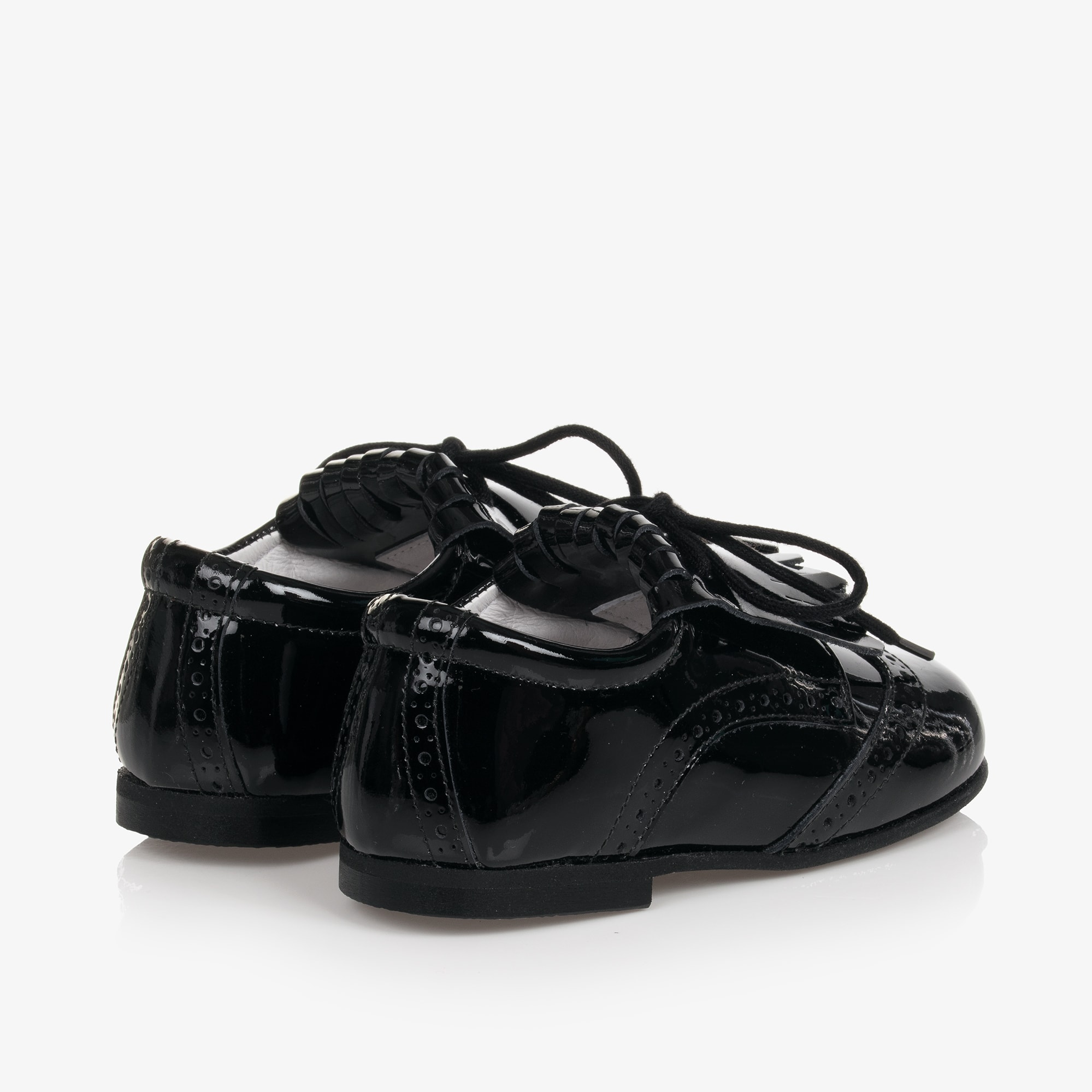 Black Patent Leather Brogues - View 3