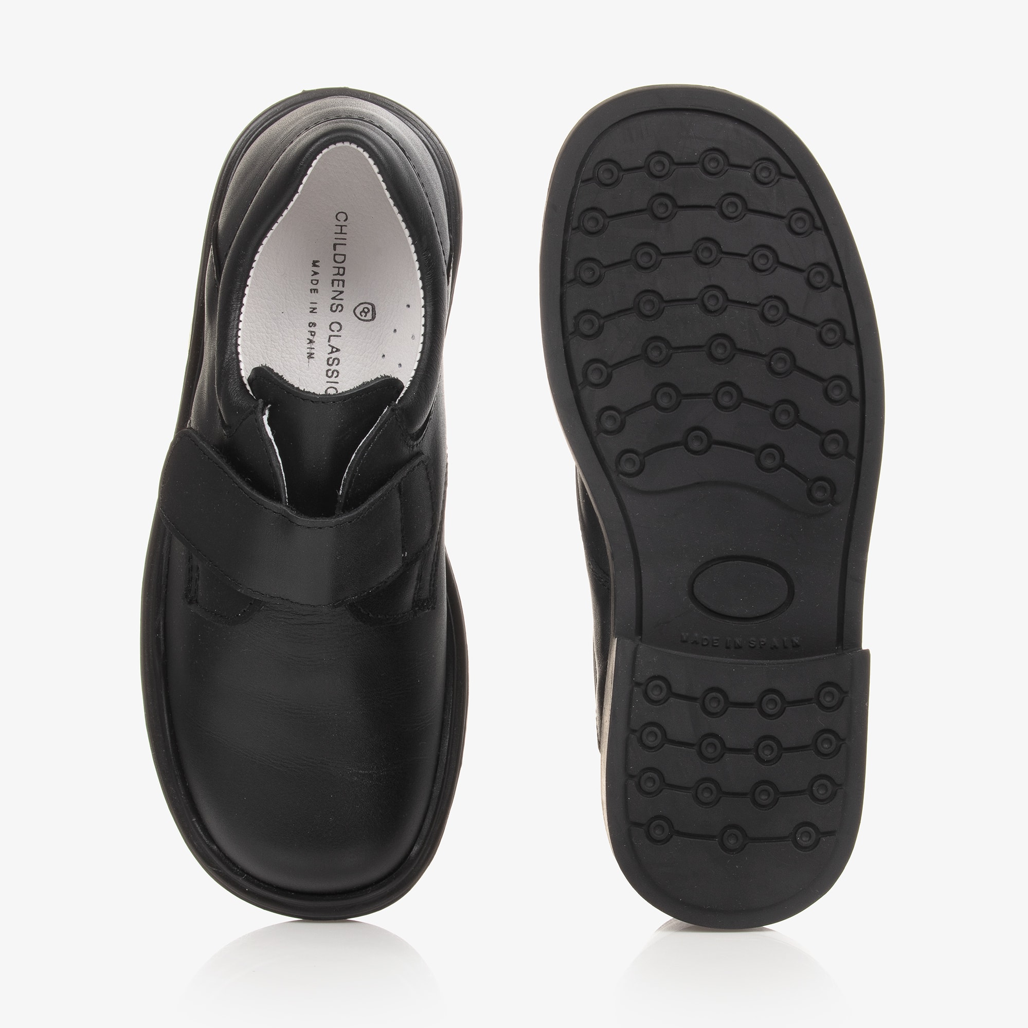 Boys Black Leather Shoes - View 2