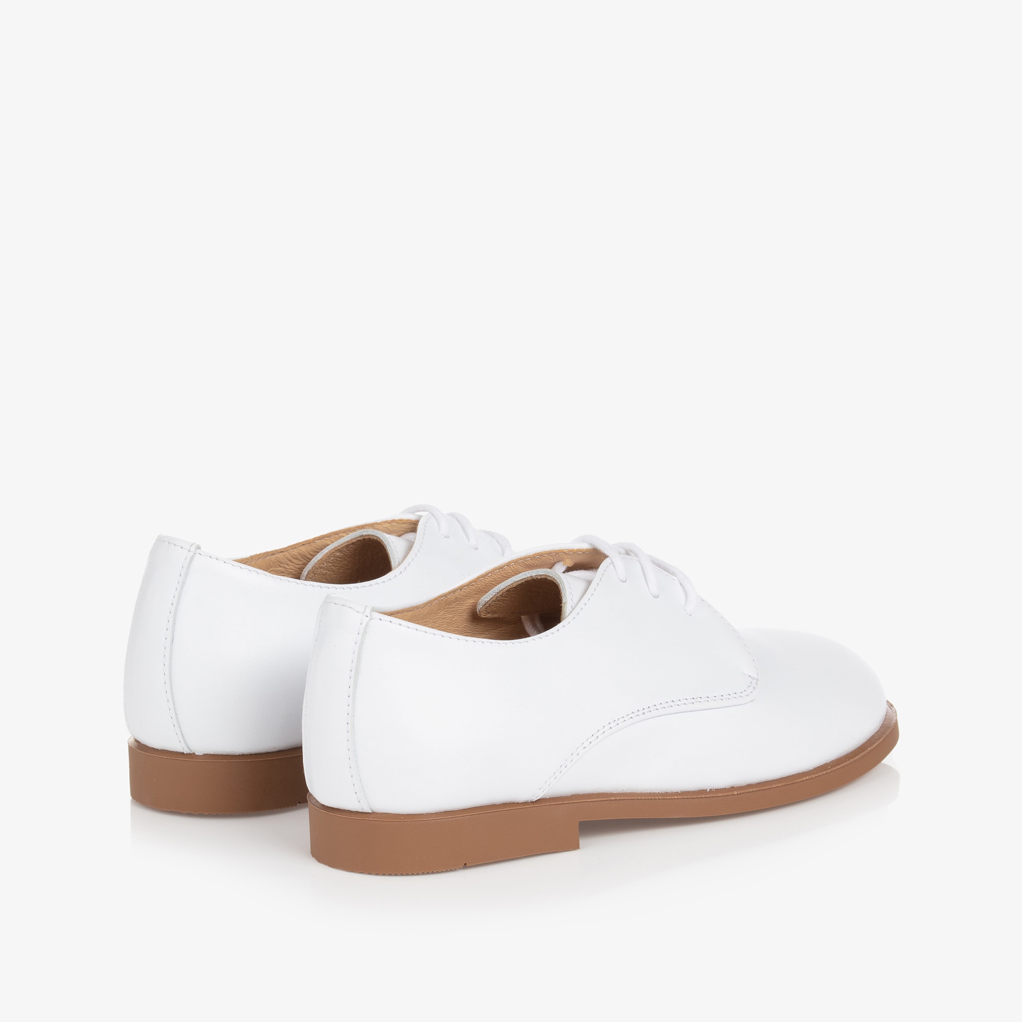 Boys White Leather Shoes - View 3