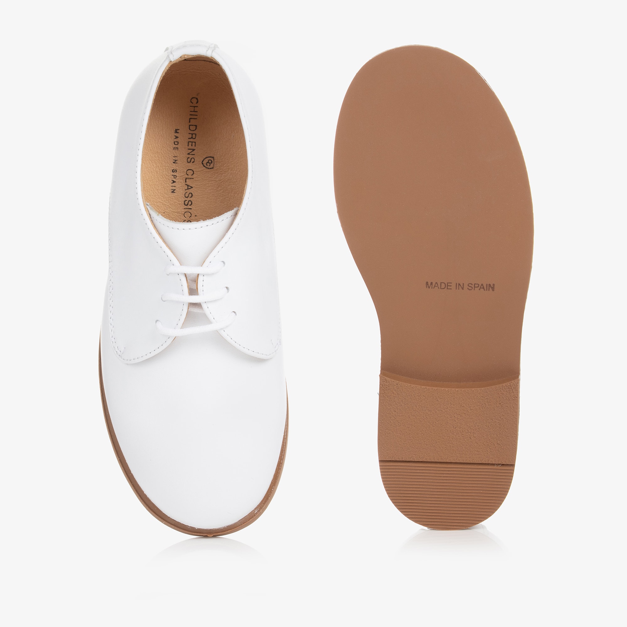 Boys White Leather Shoes - View 4