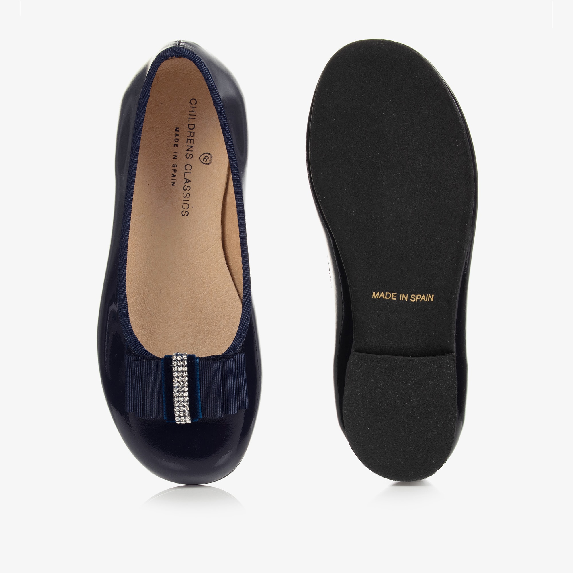 Girls Black Patent Ballerina Shoes - View 4