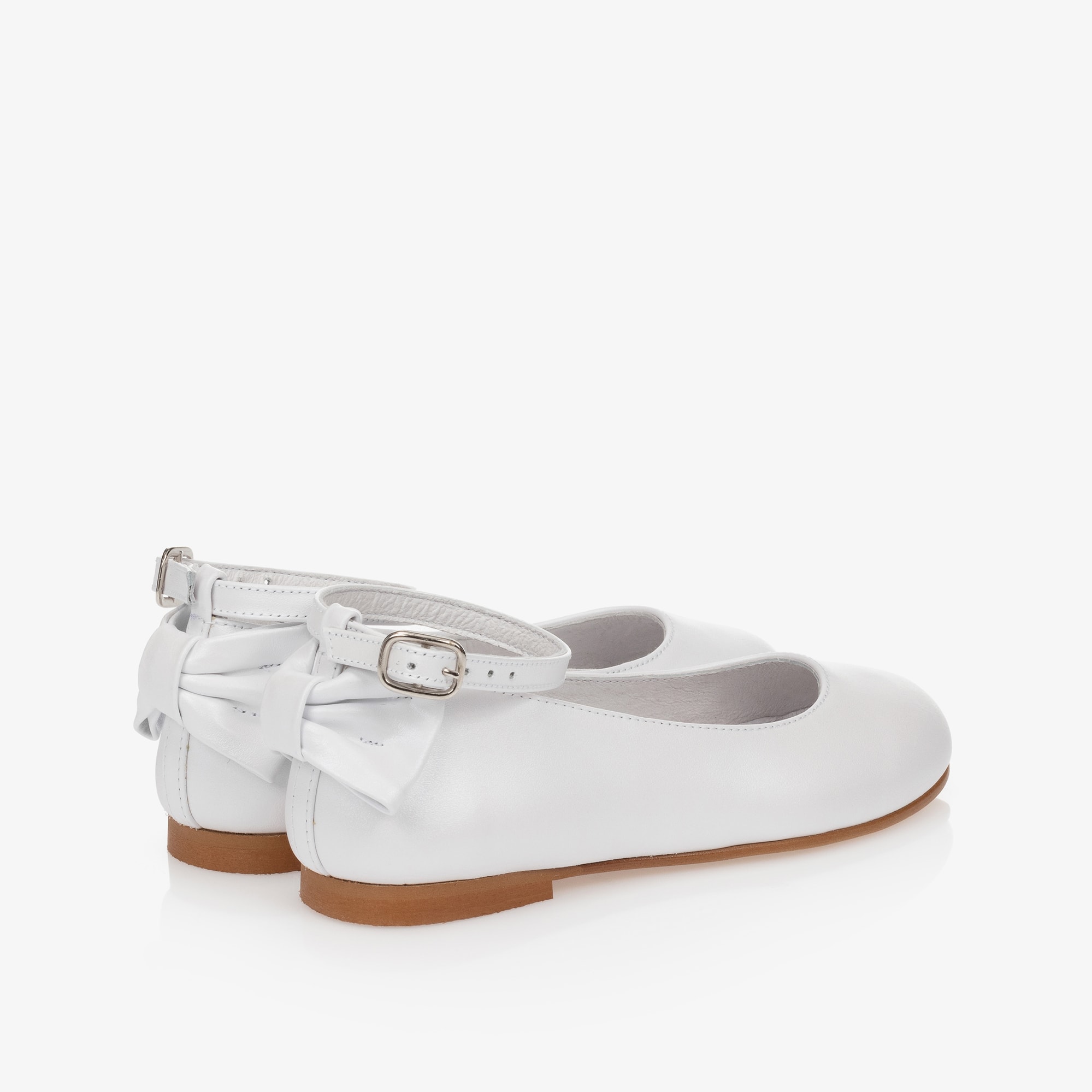 Girls White Leather Shoes - View 3