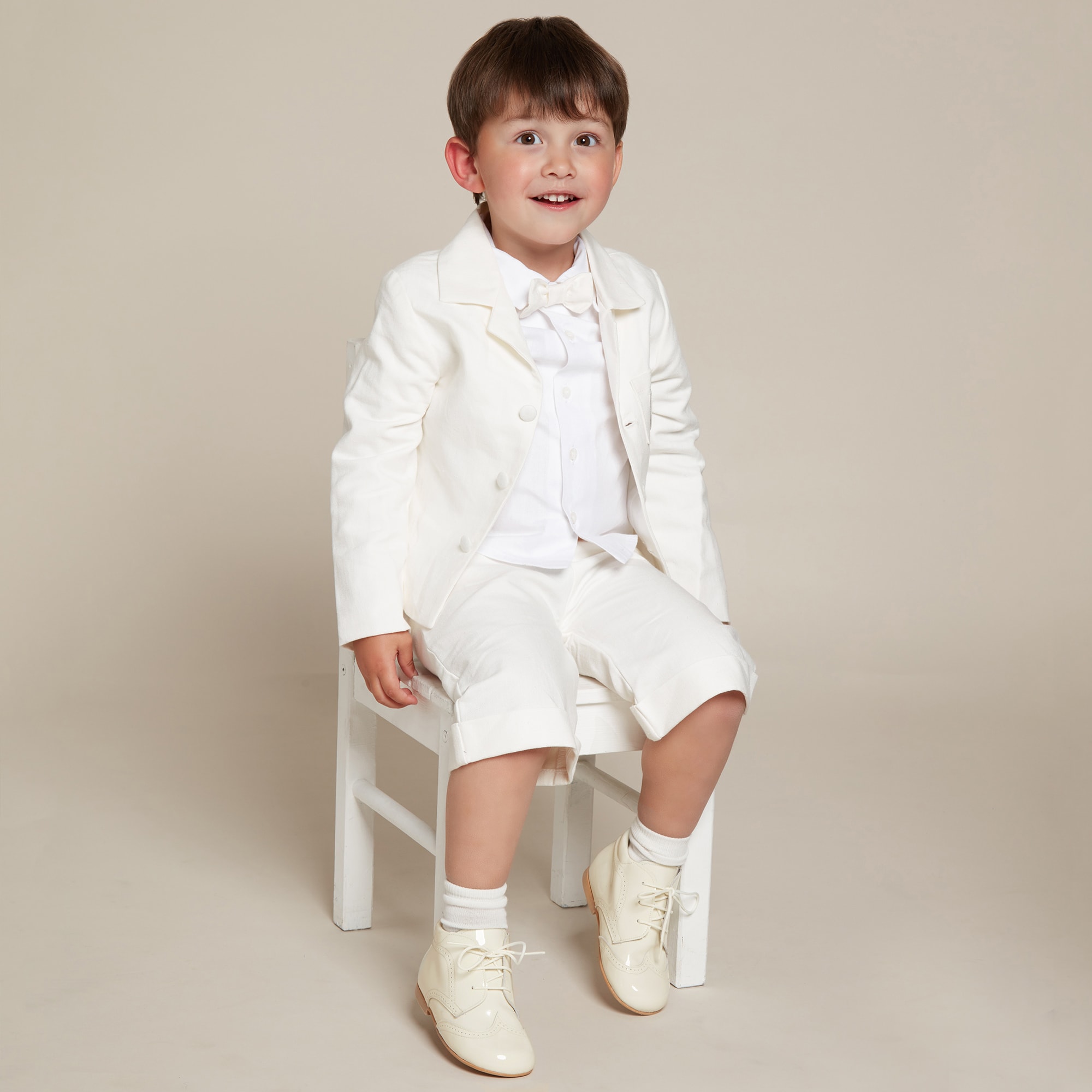 Ivory Patent Leather Boots - View 2