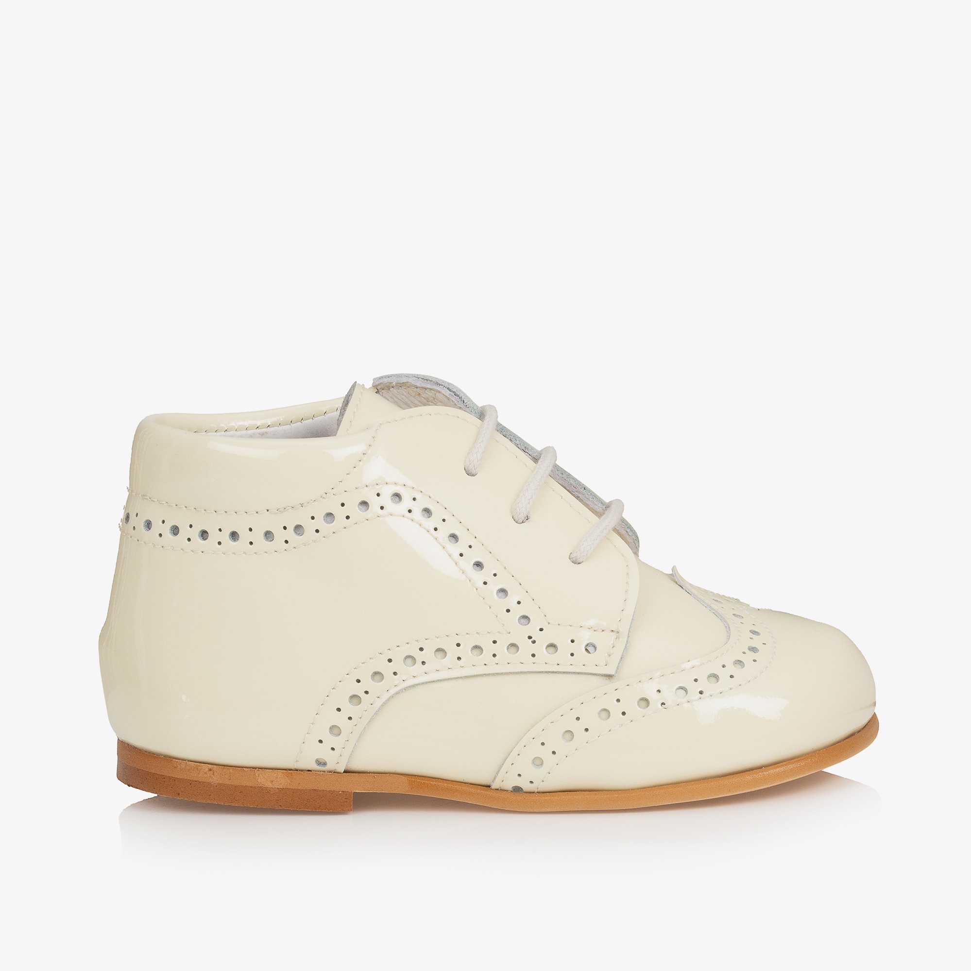 Ivory Patent Leather Boots - View 5