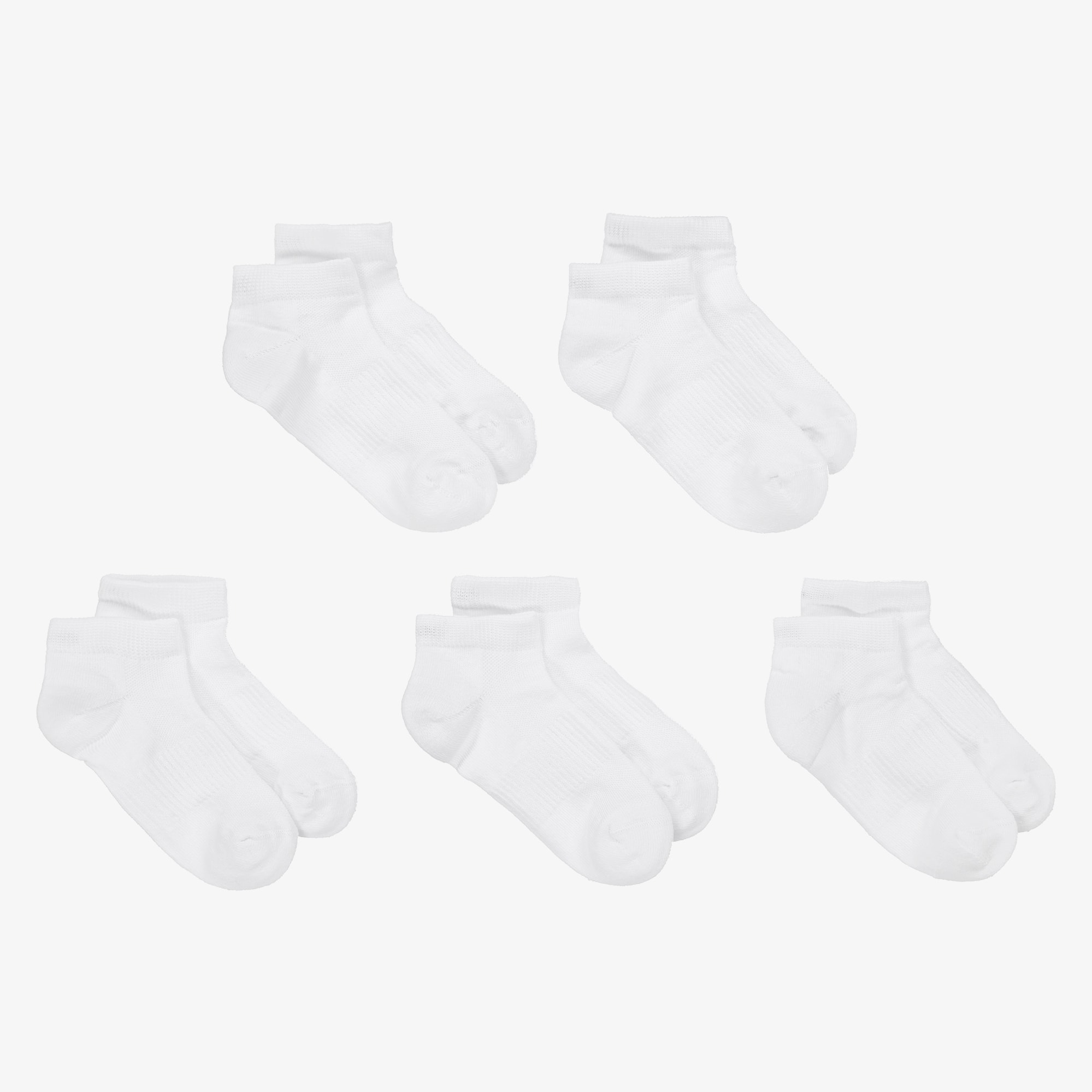 Black Cotton Trainer Socks (5 Pack) - View 1