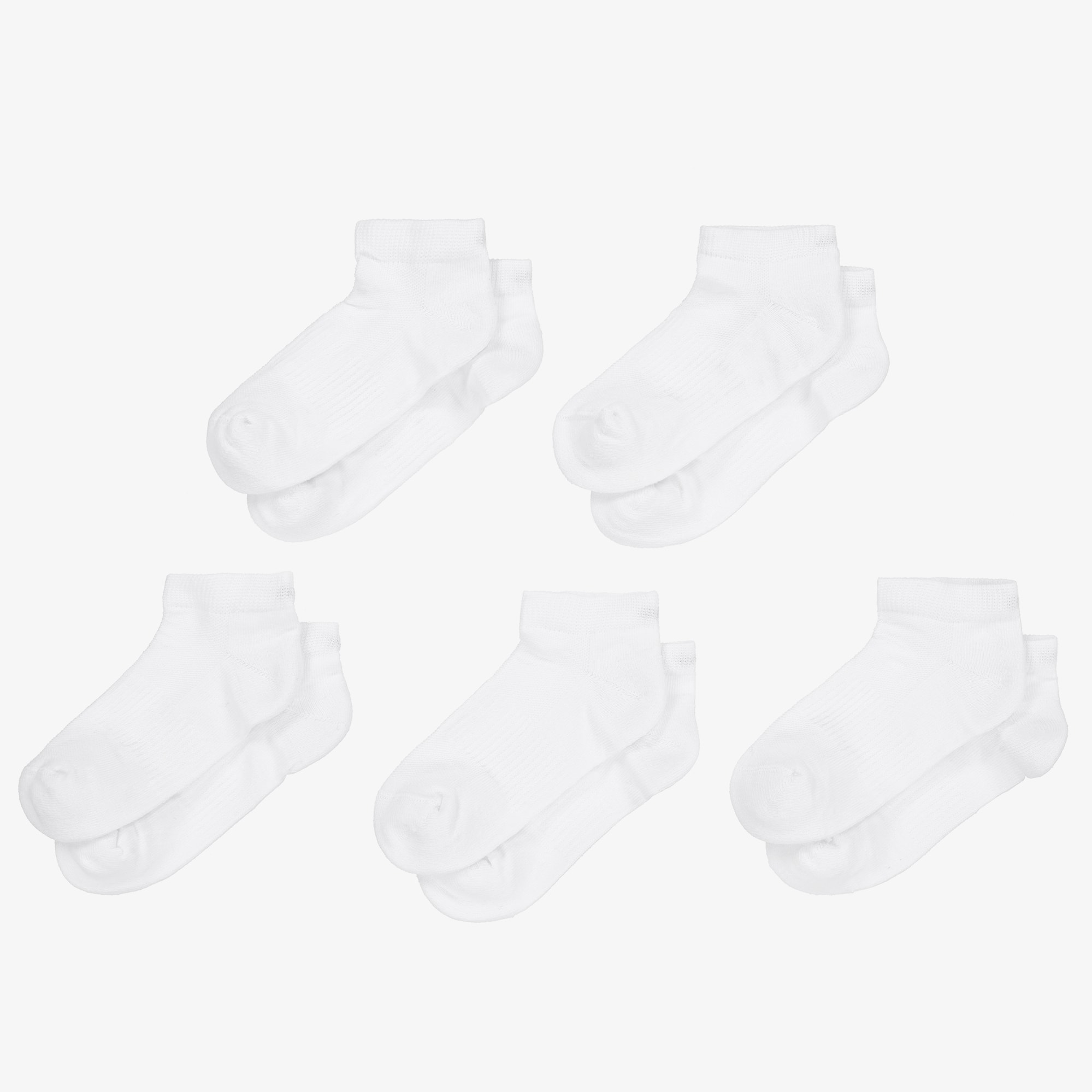 Black Cotton Trainer Socks (5 Pack) - View 4