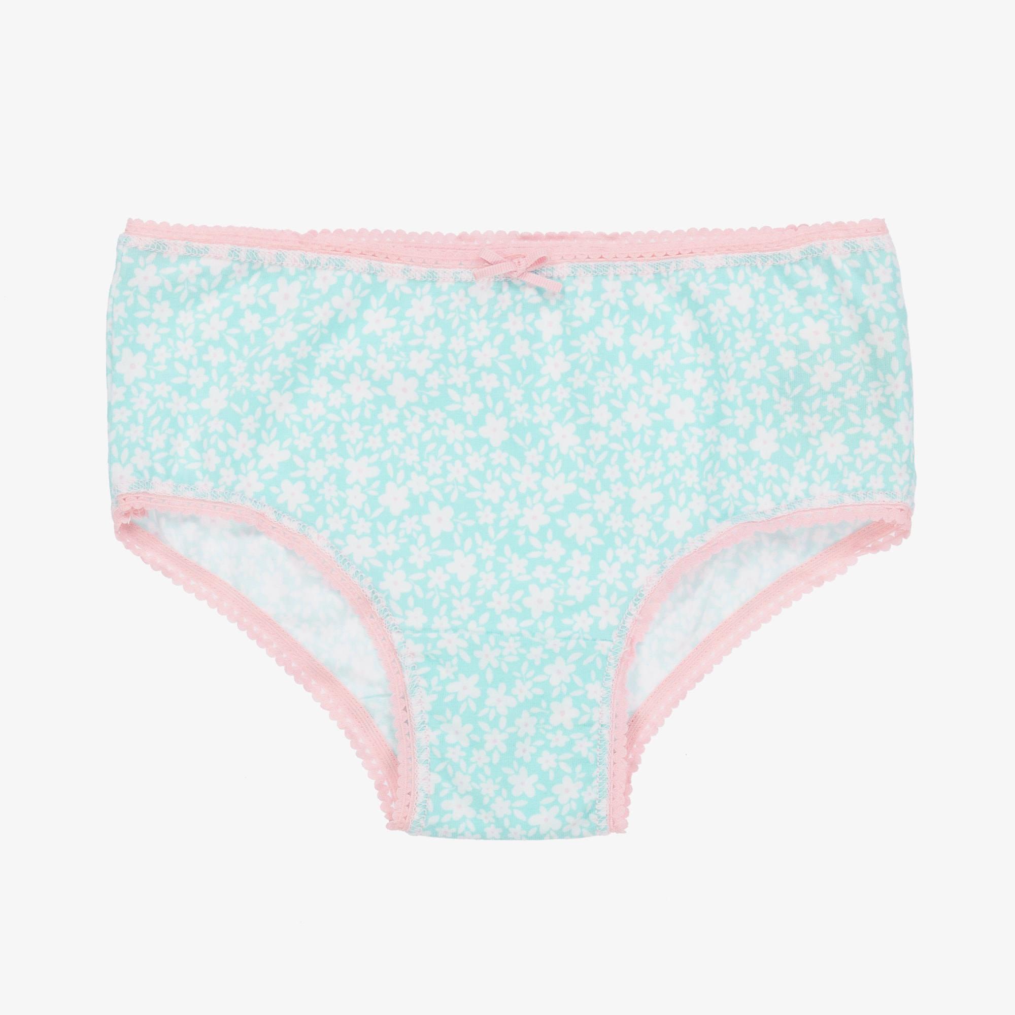 Girls Pink Organic Cotton Knickers (7 Pack) - View 2