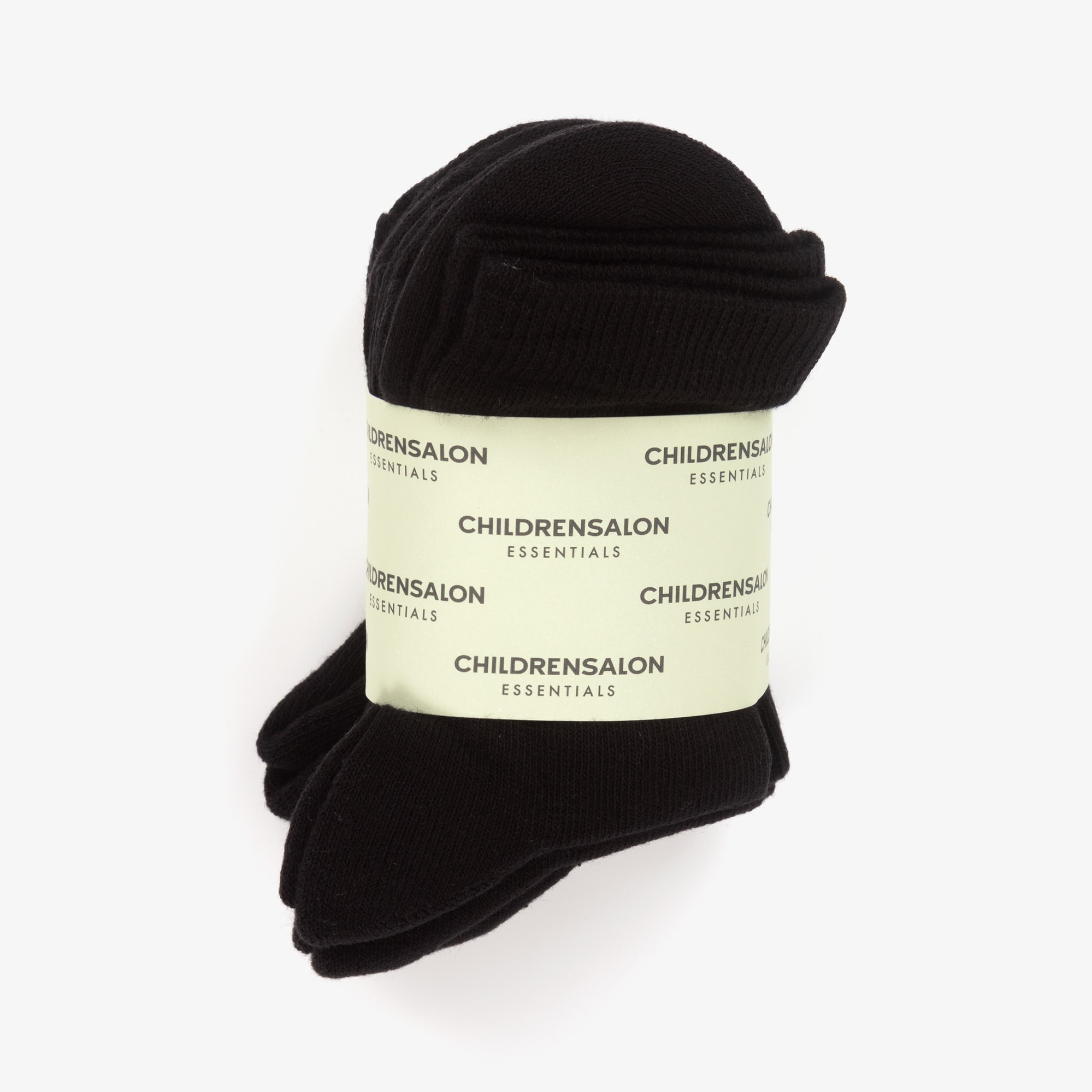 Knitted Black Cotton Socks (5 Pack) - View 2