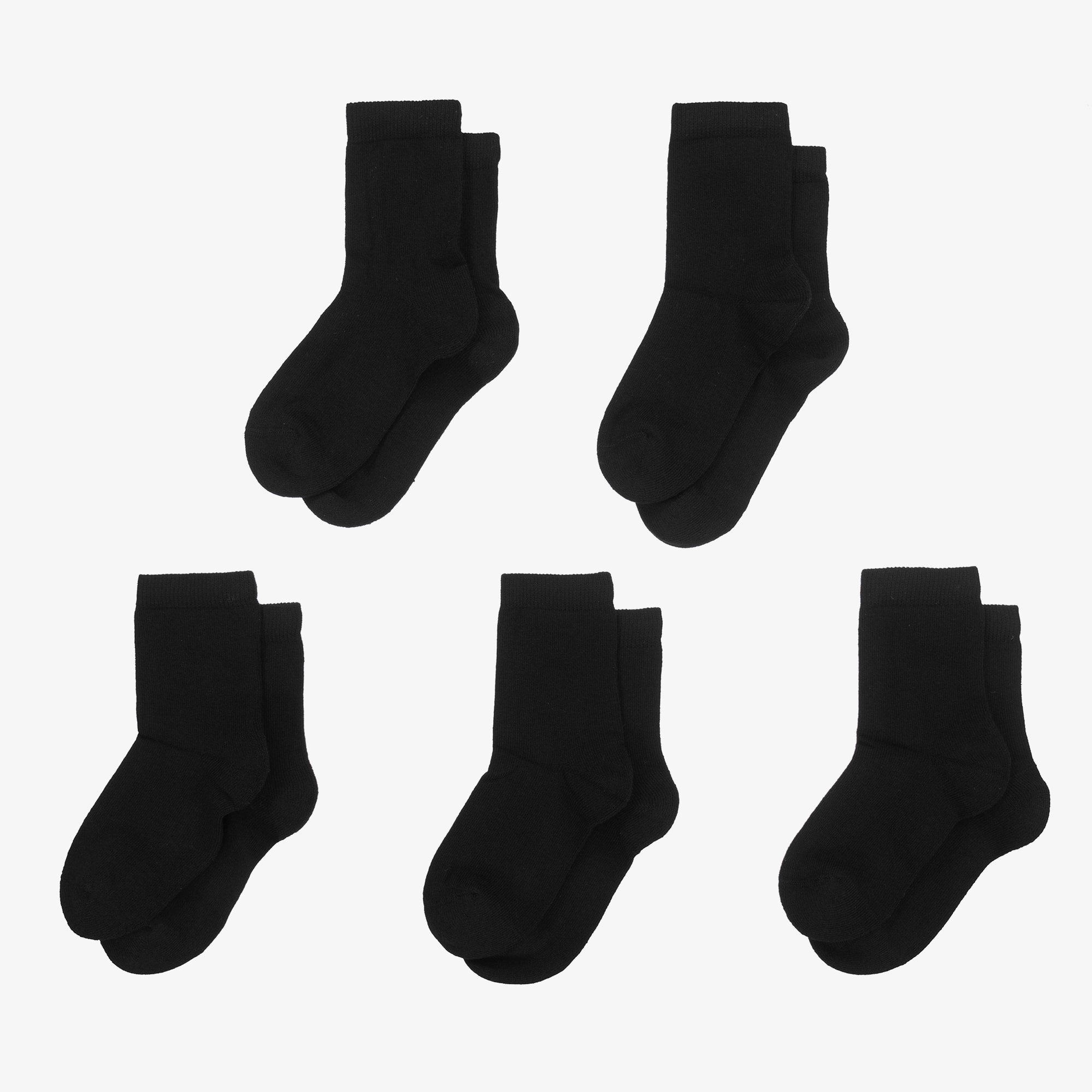 Knitted Black Cotton Socks (5 Pack) - View 3