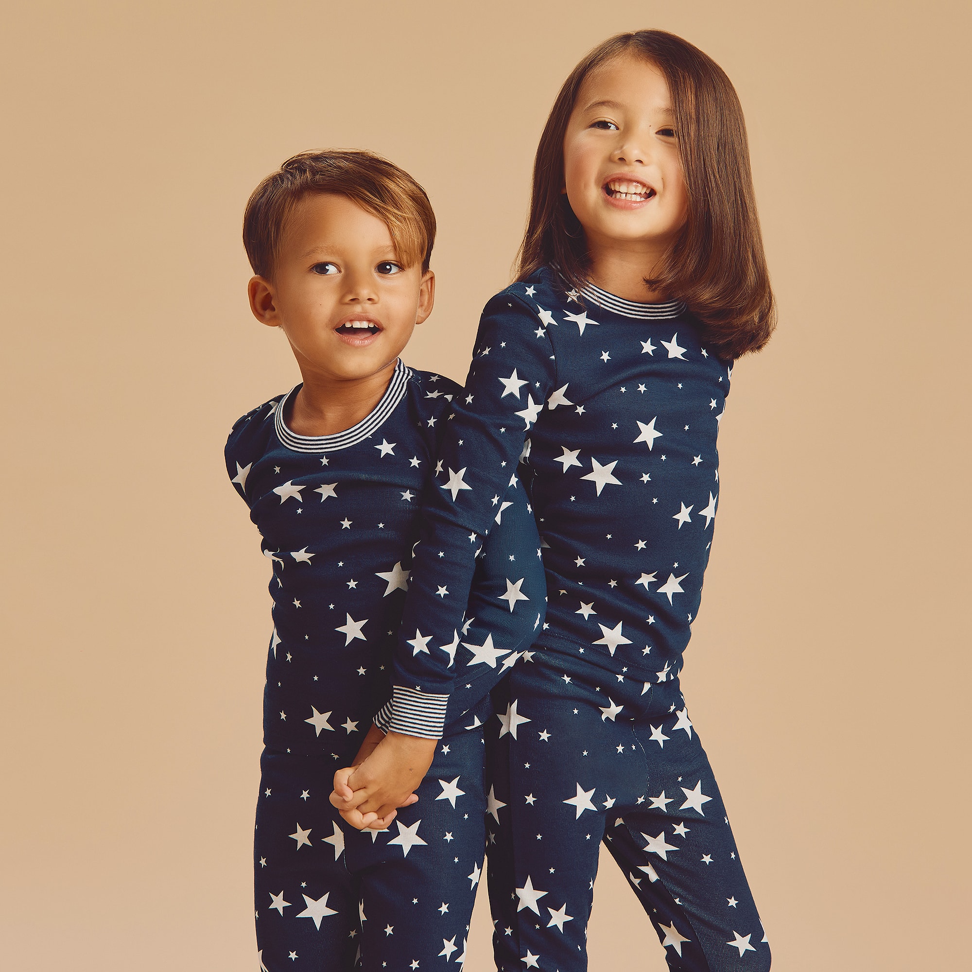 Navy Blue Glow In The Dark Cotton Pyjamas - View 2