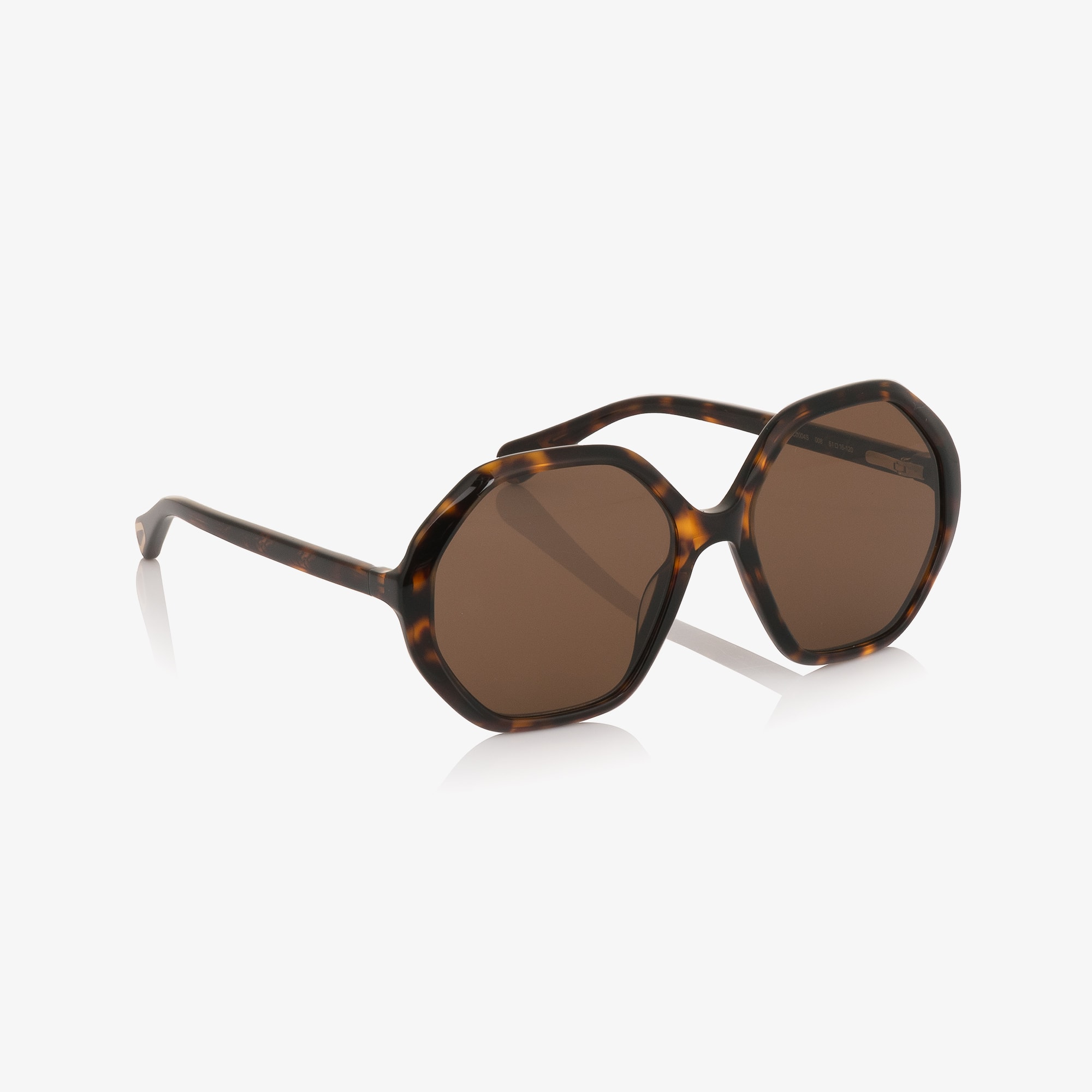 Girls Brown Tortoise Frame Sunglasses - View 1