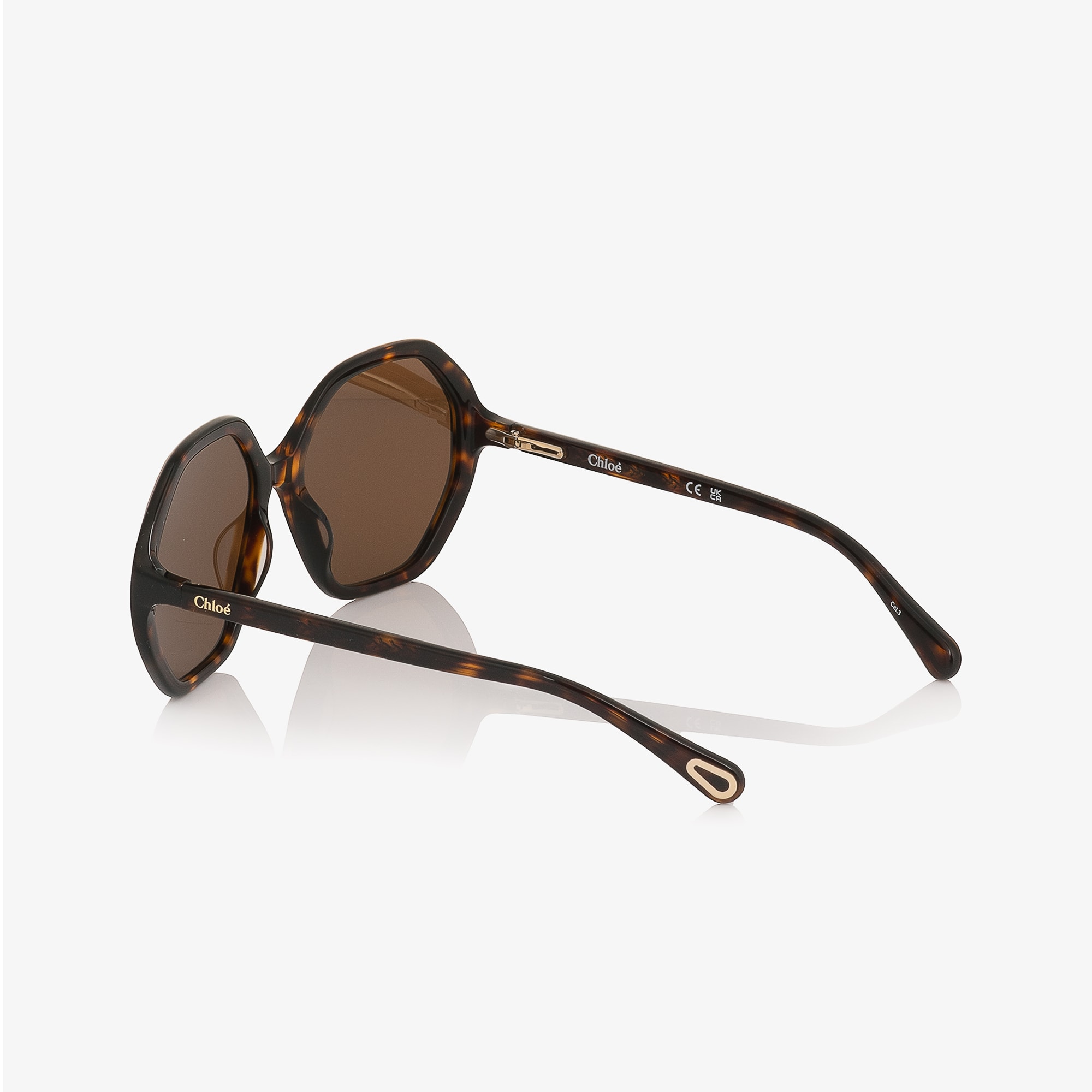 Girls Brown Tortoise Frame Sunglasses - View 4
