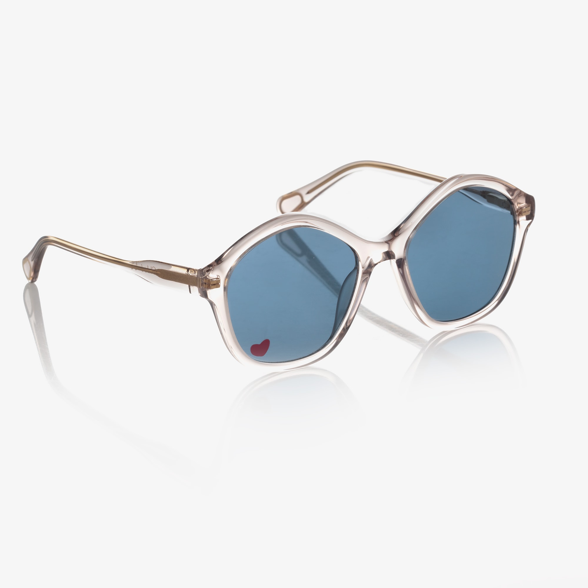 Girls Clear Round Sunglasses - View 1