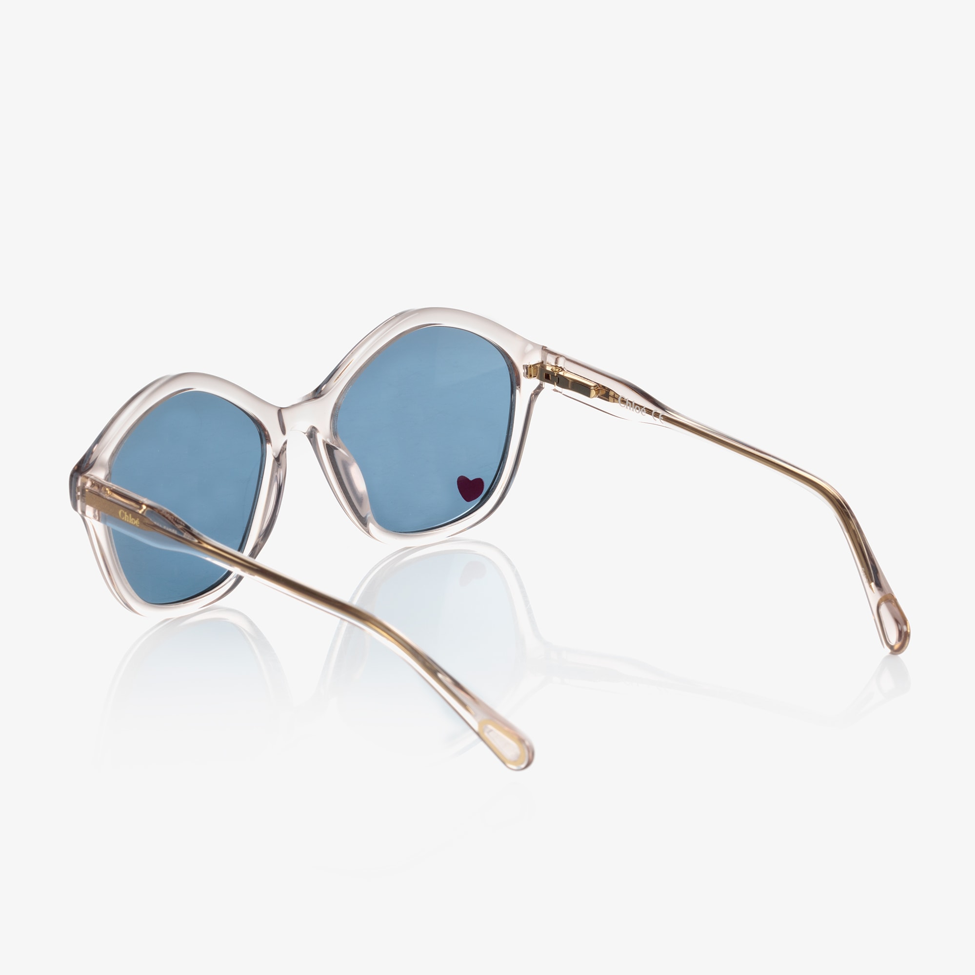 Girls Clear Round Sunglasses - View 4