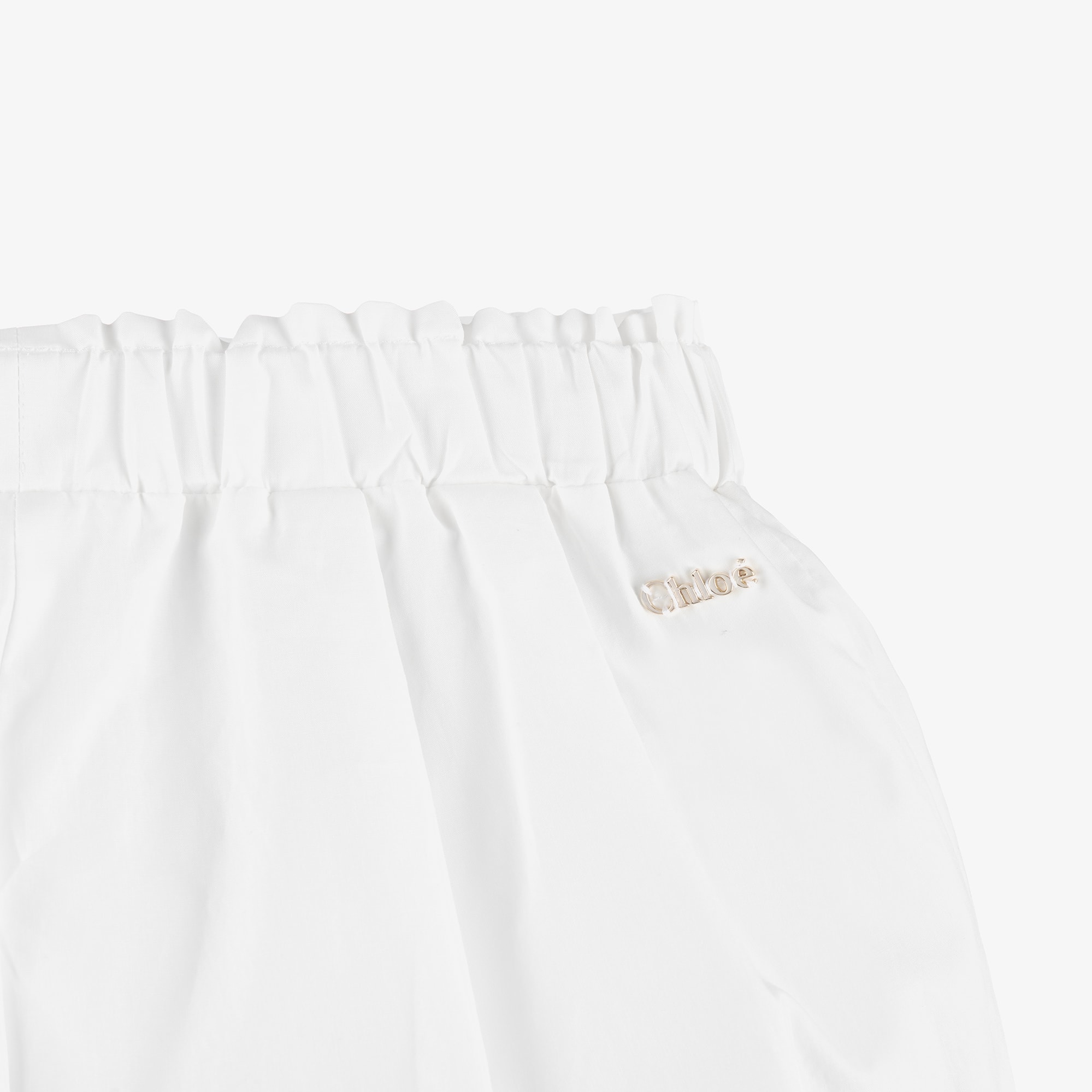 Girls White Cotton Shirts with Floral Embroidery - View 4