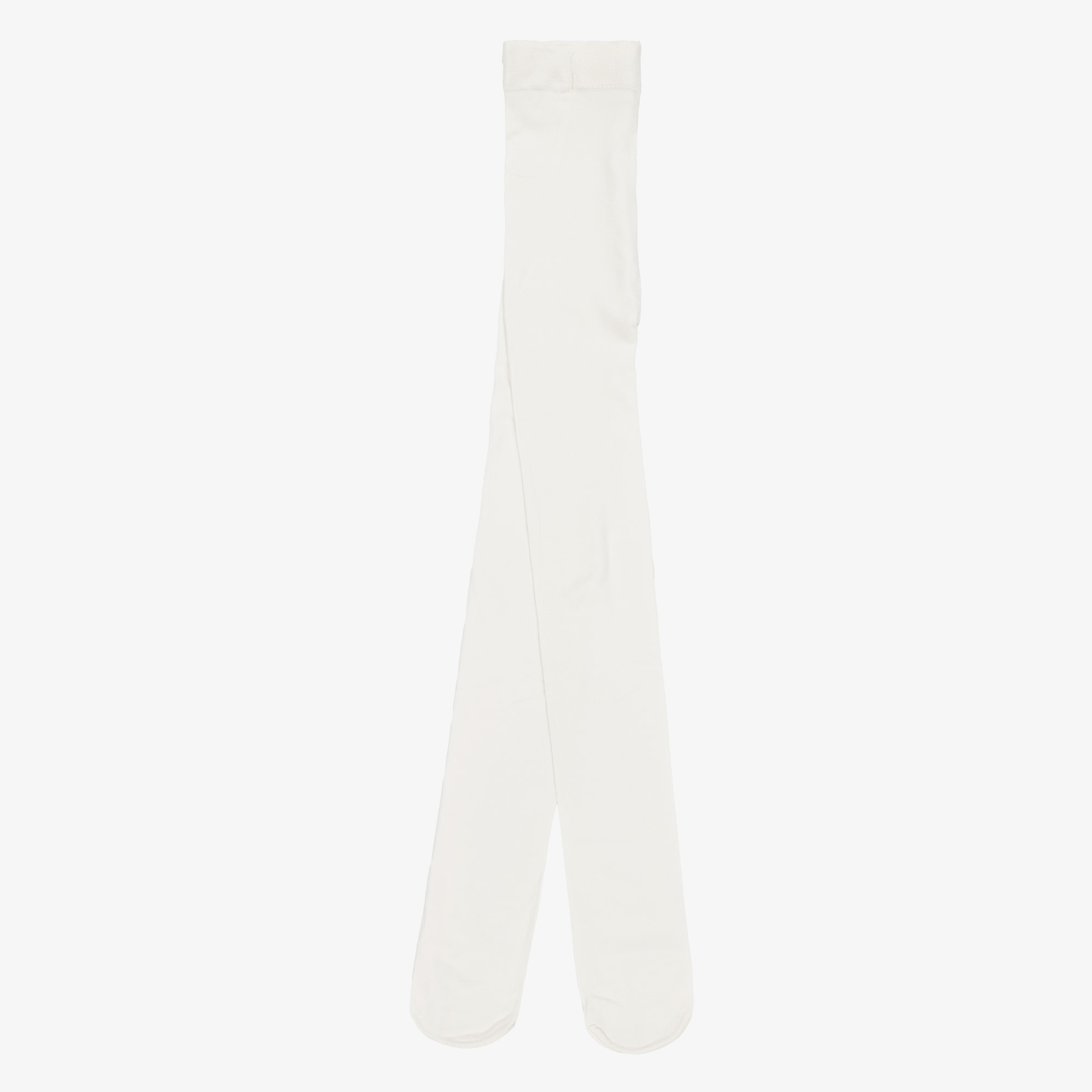 Girls Ivory Microfibre Opaque Tights - View 5