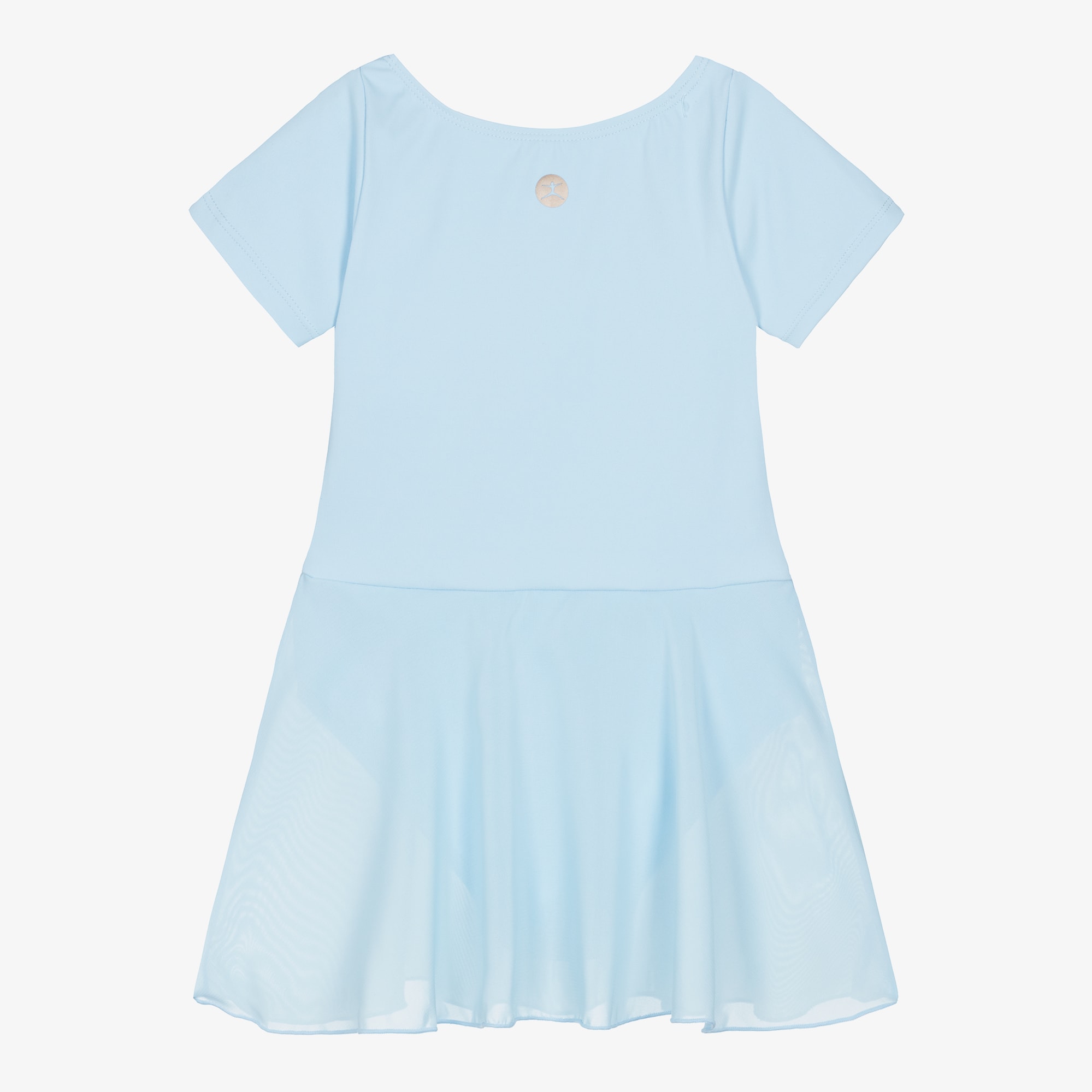 Girls Blue Leotard Dress - View 3