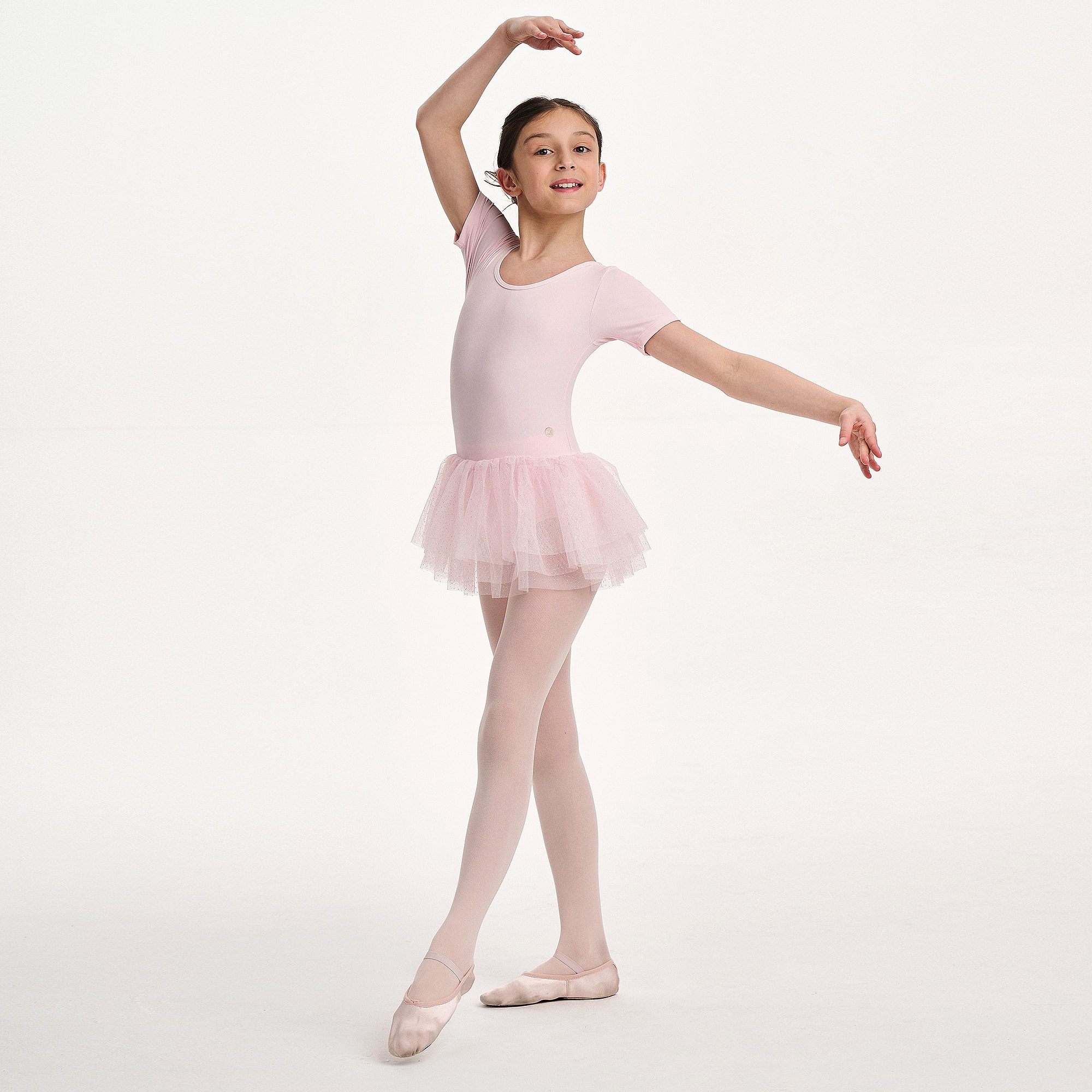 Girls Pink Tulle Tutu Skirt - View 2