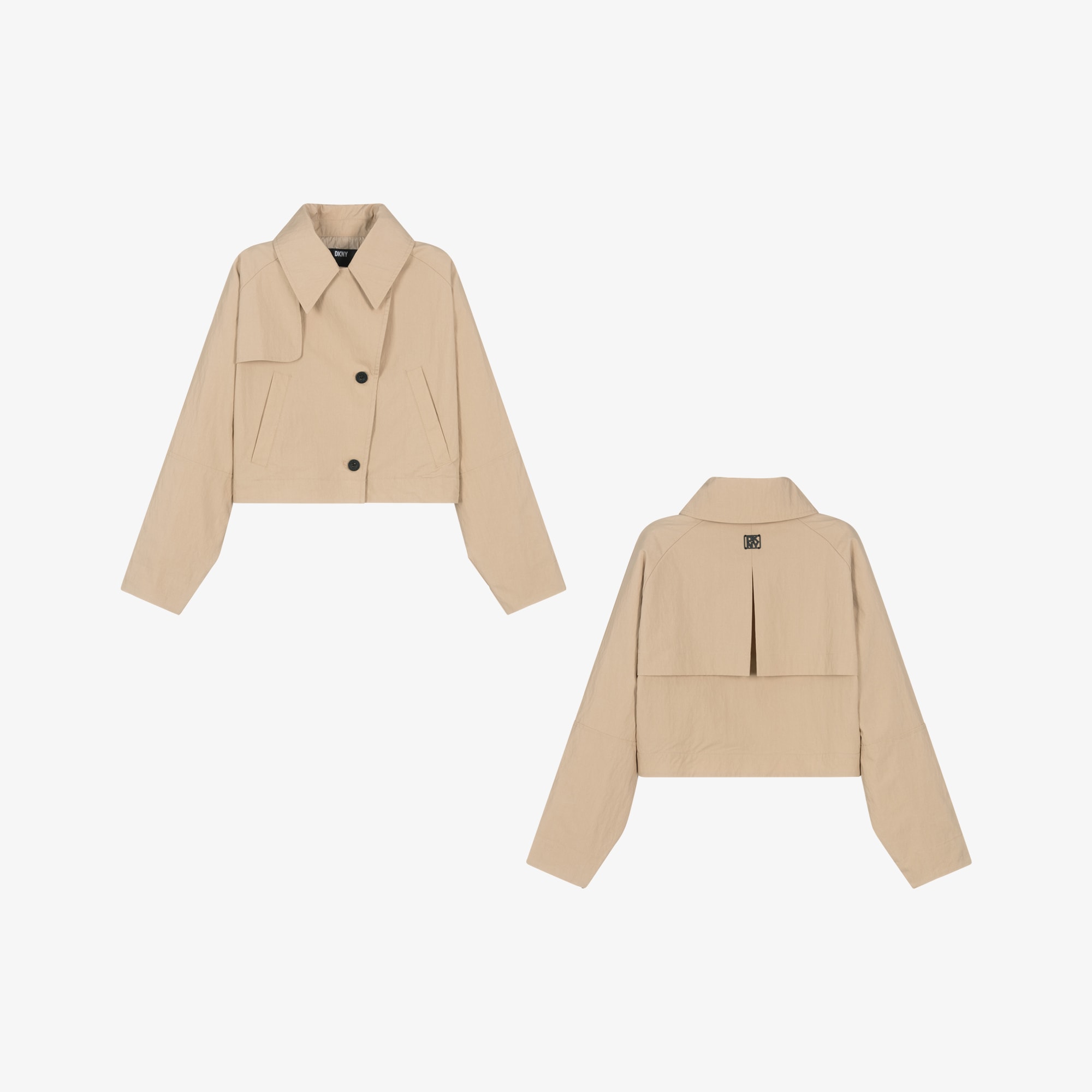 Girls Beige Cotton 2 In 1 Trench Coat - View 4