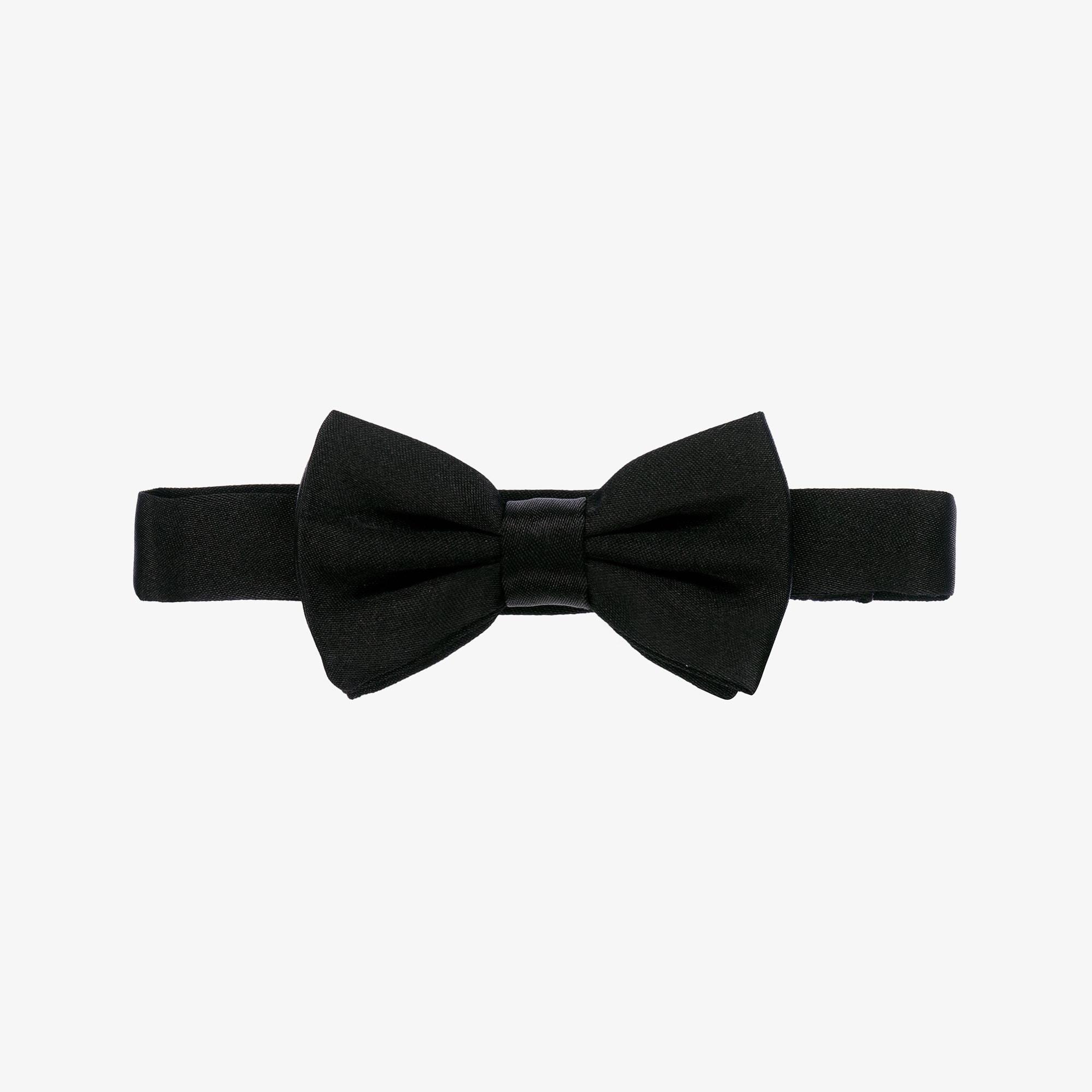 Boys Black Silk Bow Tie - View 1