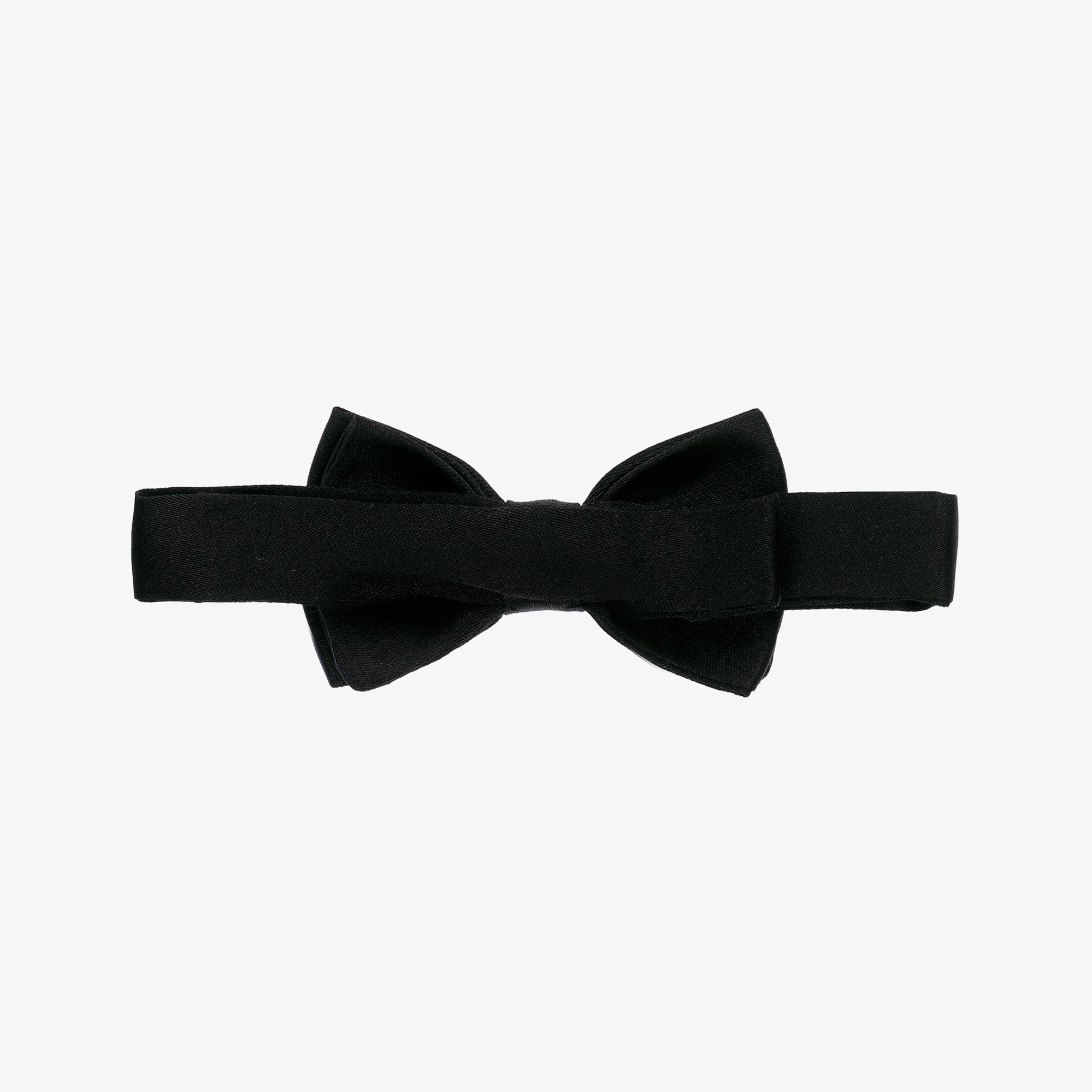 Boys Black Silk Bow Tie - View 2