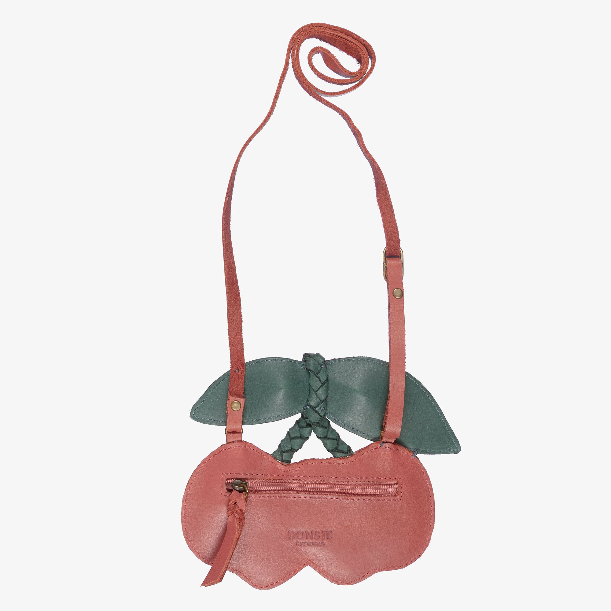 Girls Red Leather Cherry Purse (16cm) - View 4