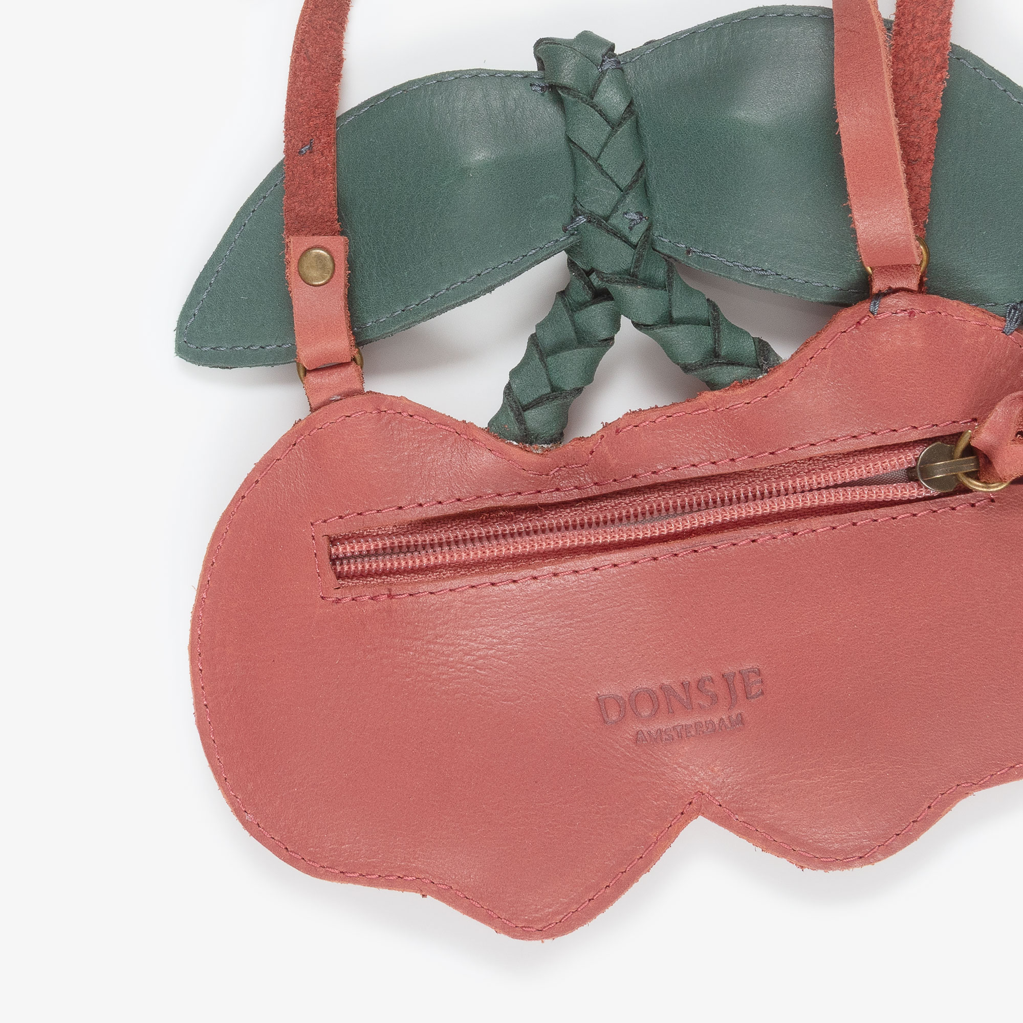 Girls Red Leather Cherry Purse (16cm) - View 5