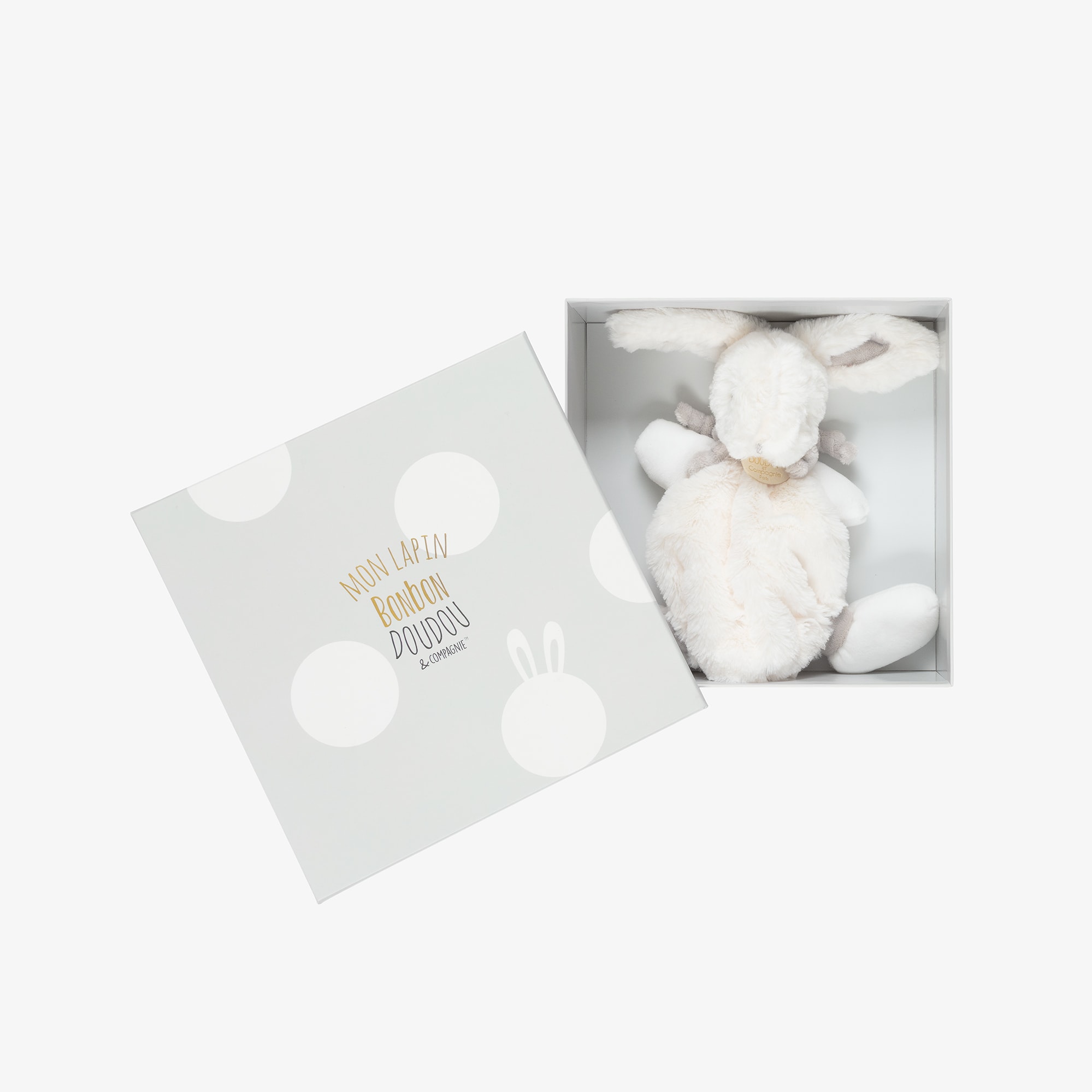 Ivory Plush Bunny Doudou (26cm) - View 2