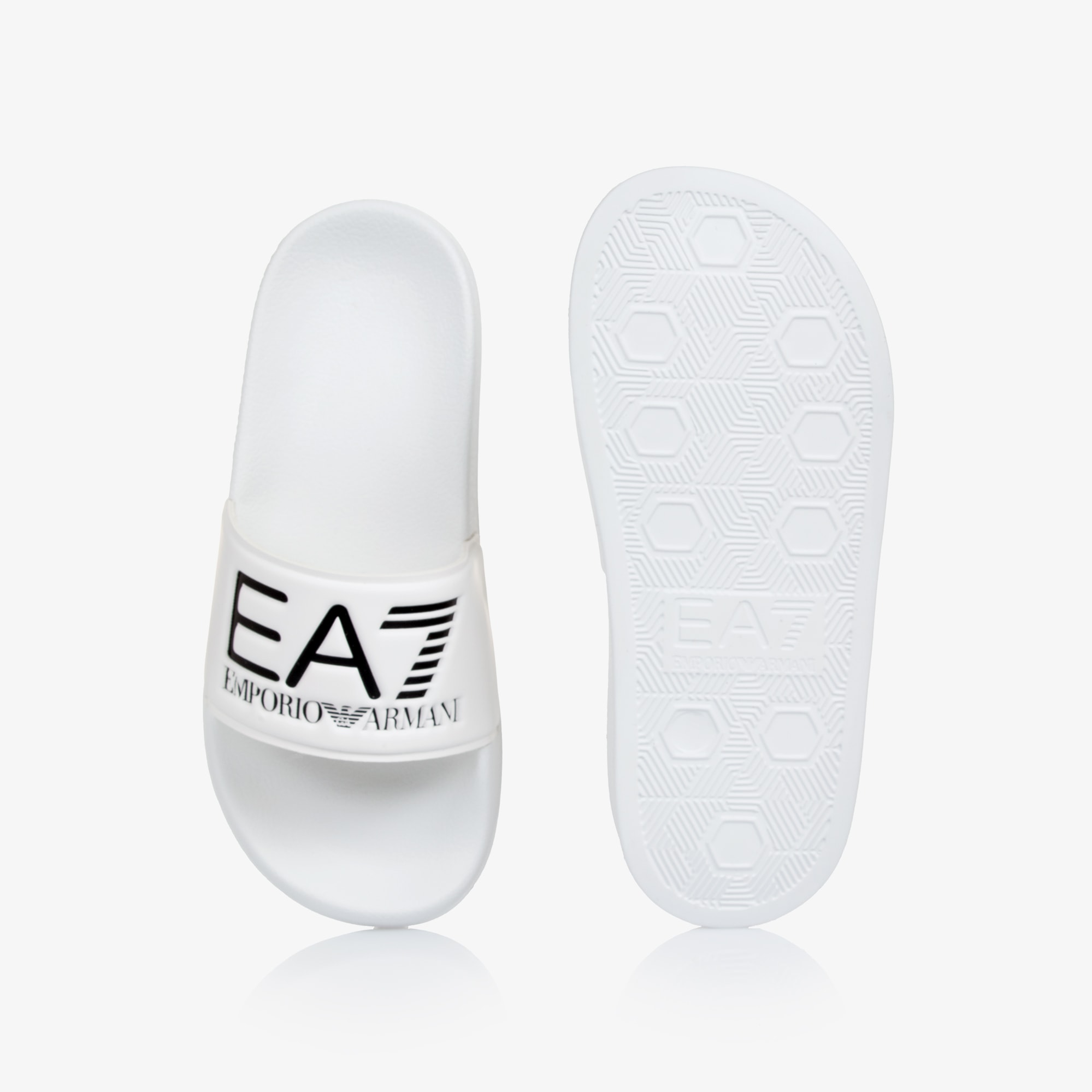 White EA7 Logo Sliders - View 3