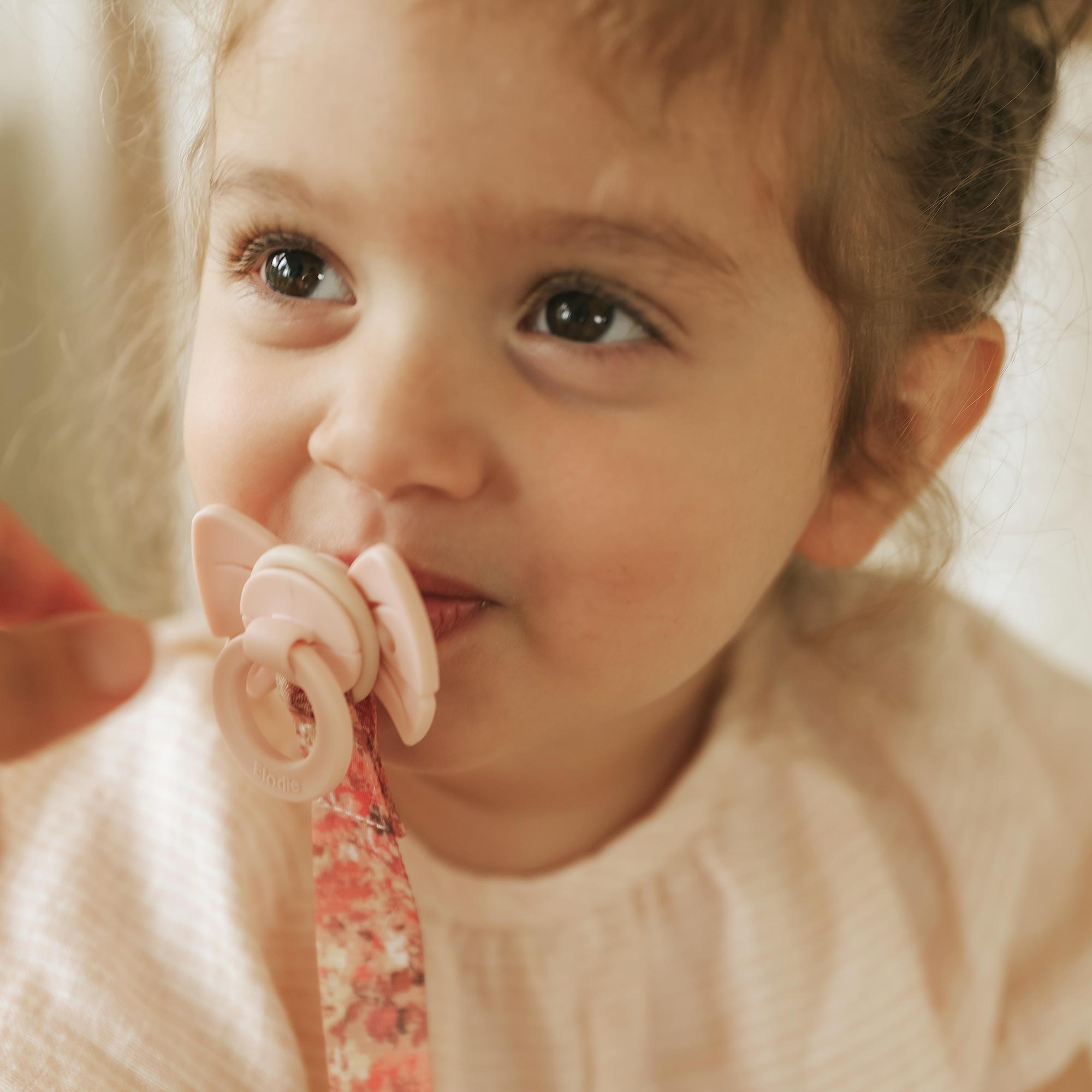Baby Girls Pale Pink Binky Bow Dummy - View 2