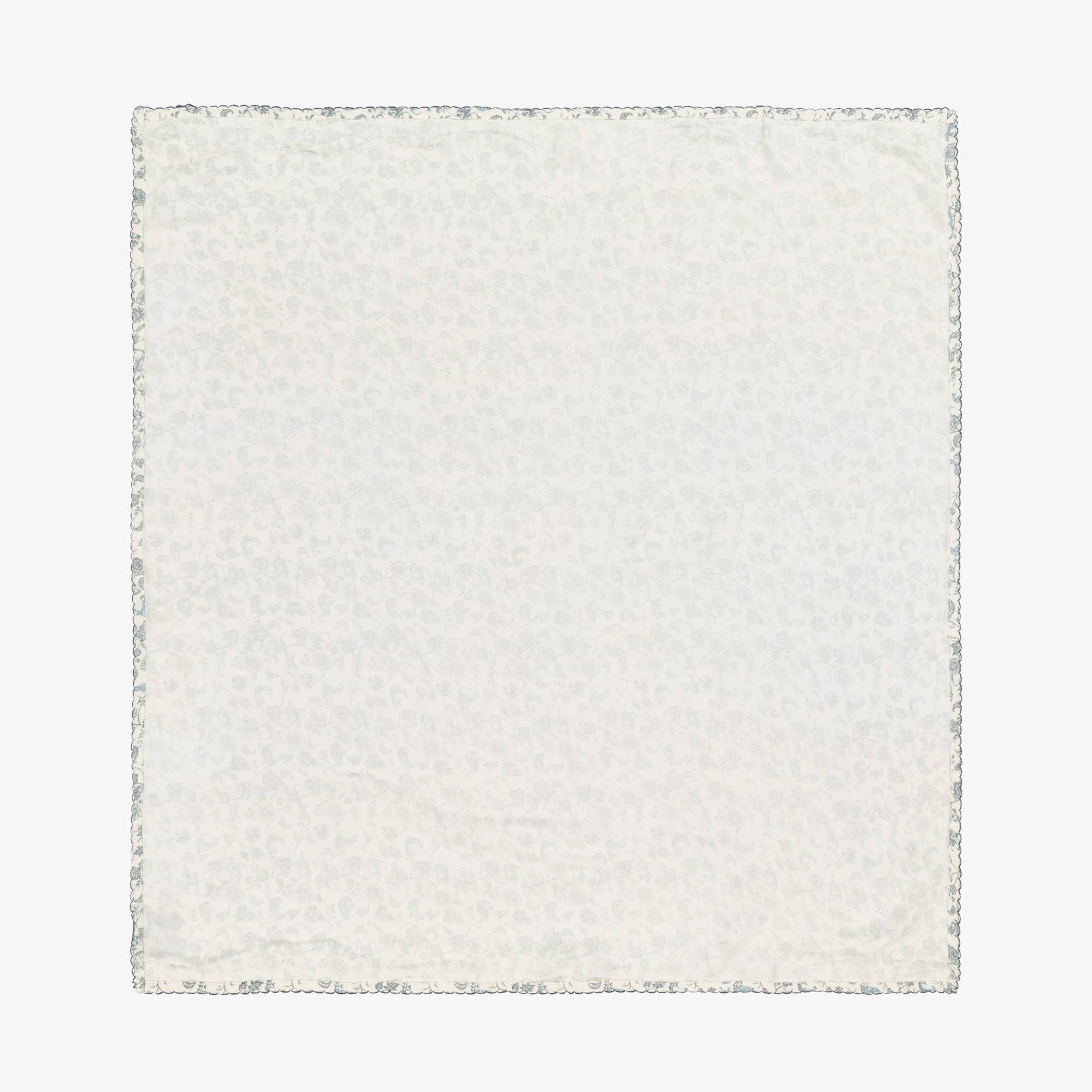 Ivory & Blue Floral & Leopard Print Muslin (84cm) - View 3