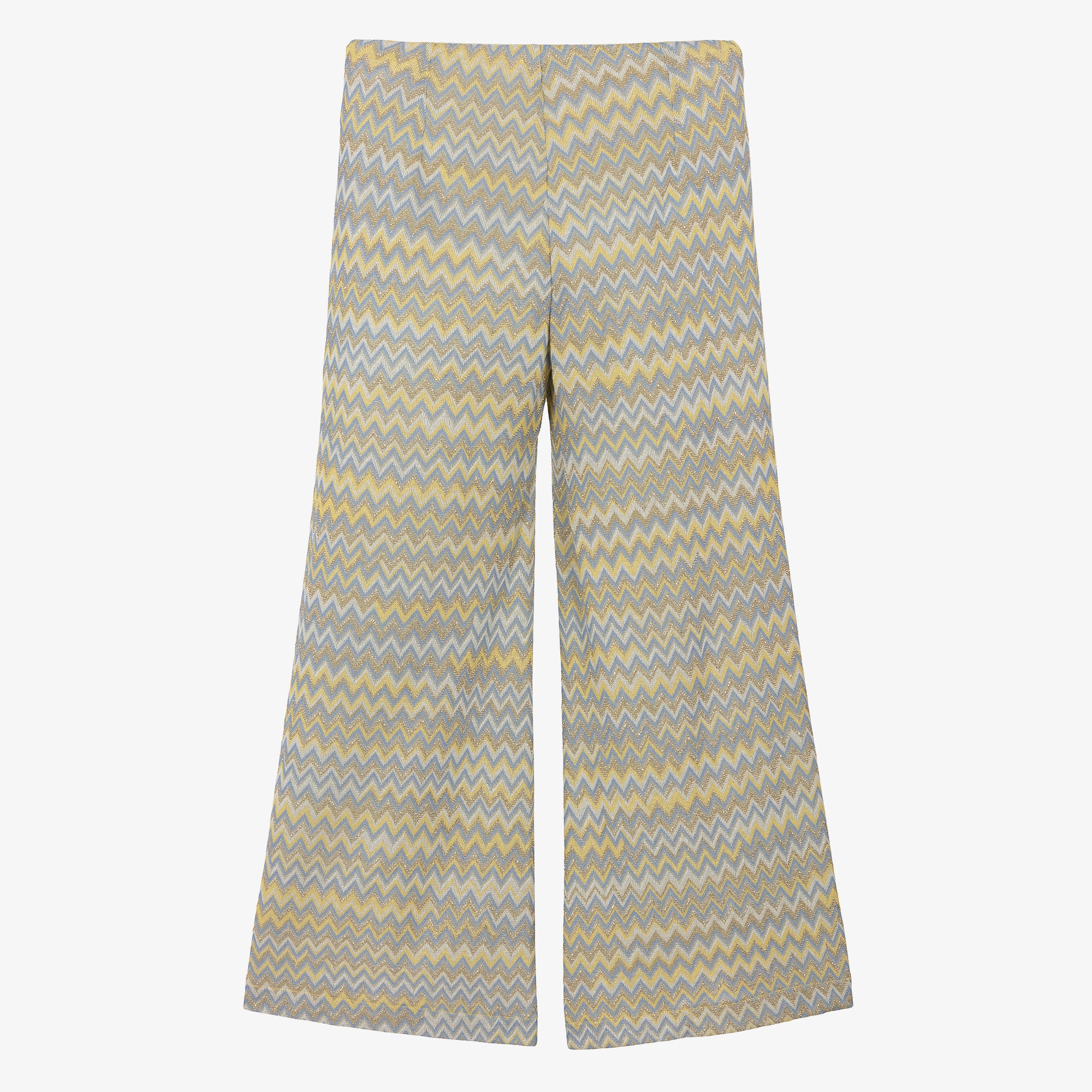Girls Gold & Yellow Zigzag Trousers - View 3