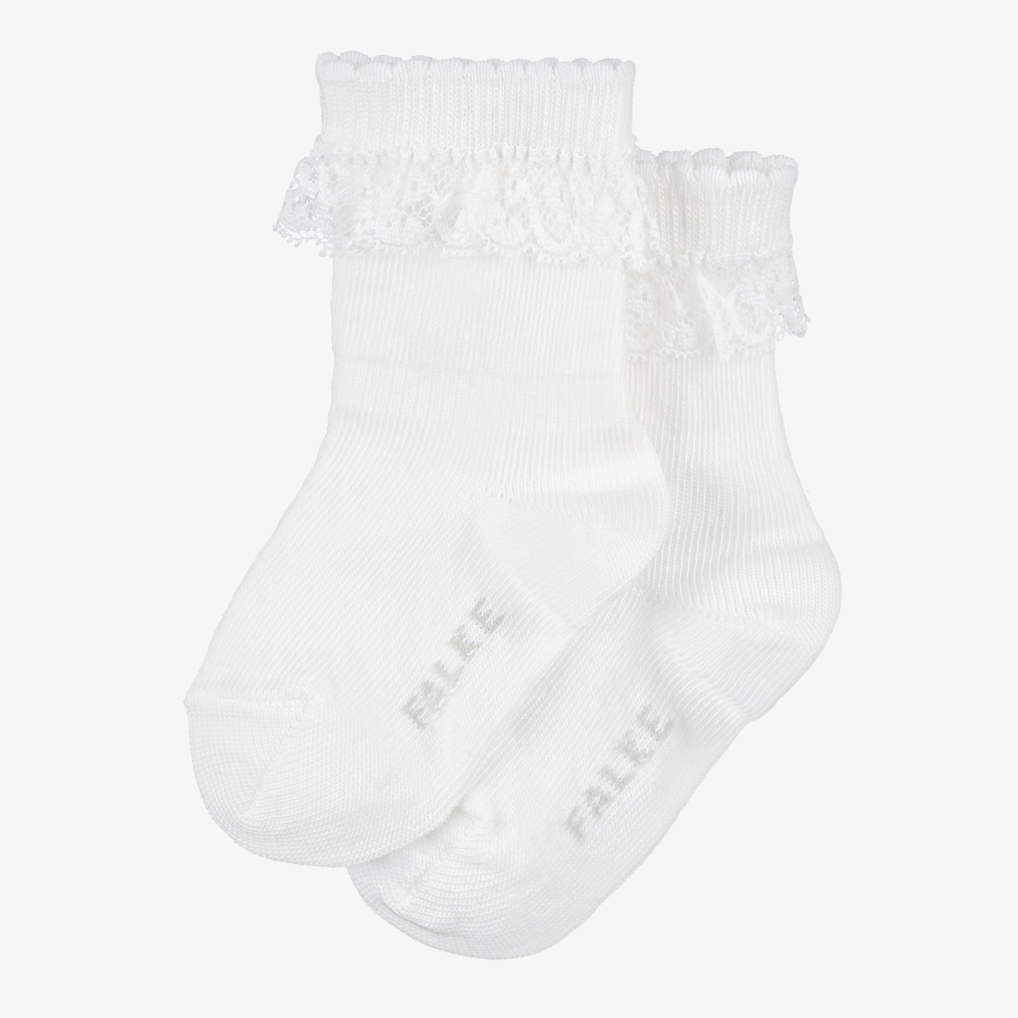 Baby Girls White Lace Socks - View 3