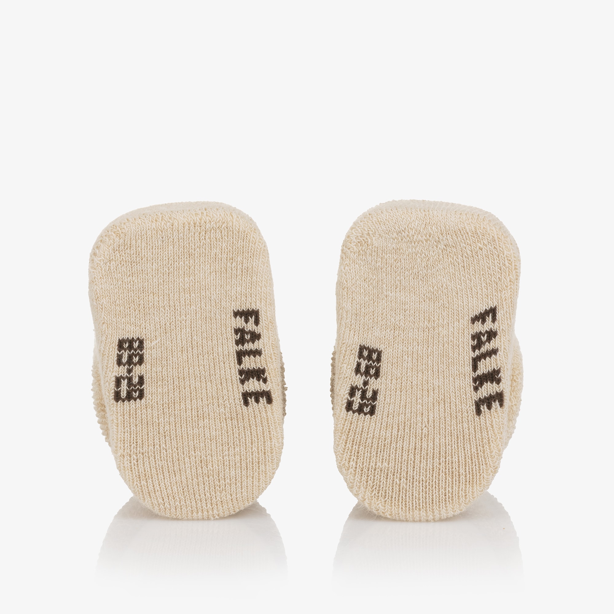 Beige Bear Cotton Baby Socks - View 3