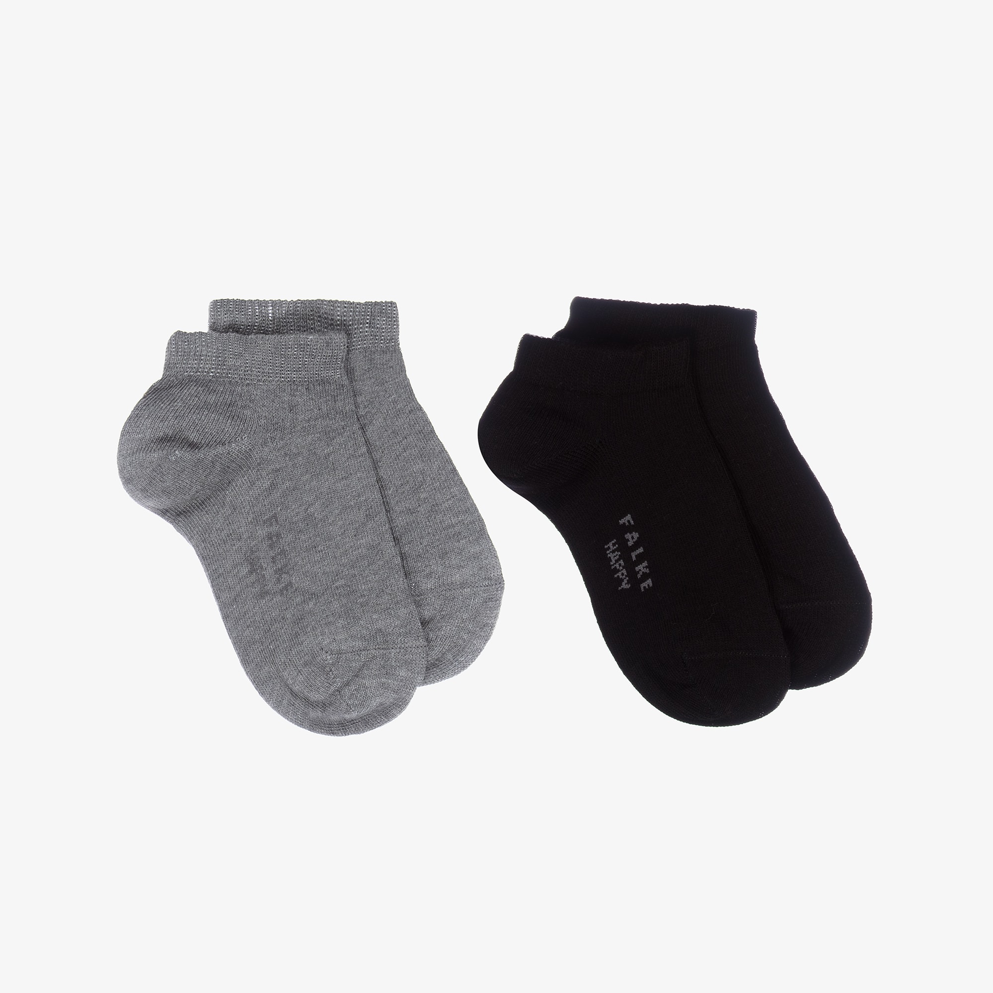 Black & Grey Cotton Trainer Socks (2 Pack) - View 1