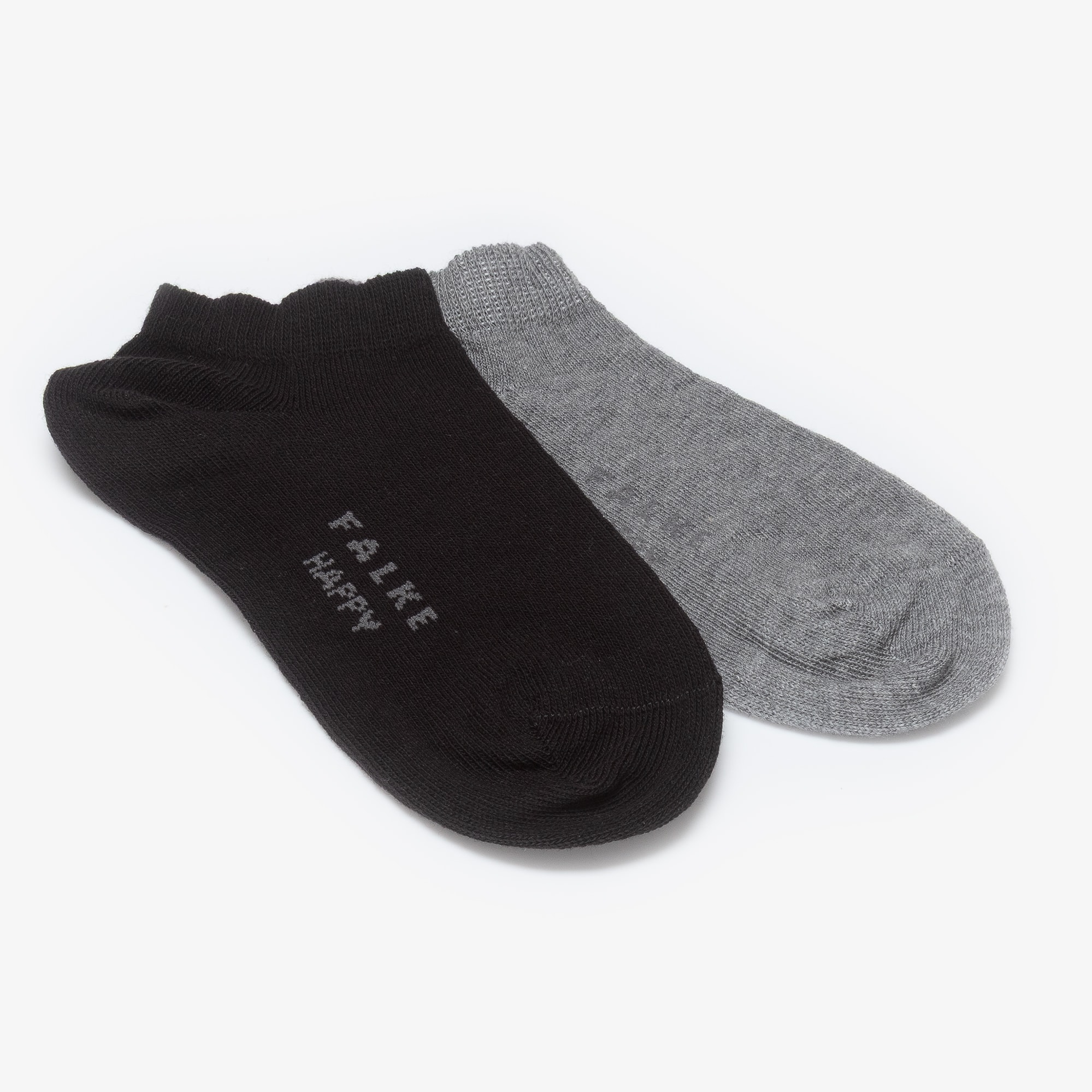 Black & Grey Cotton Trainer Socks (2 Pack) - View 3