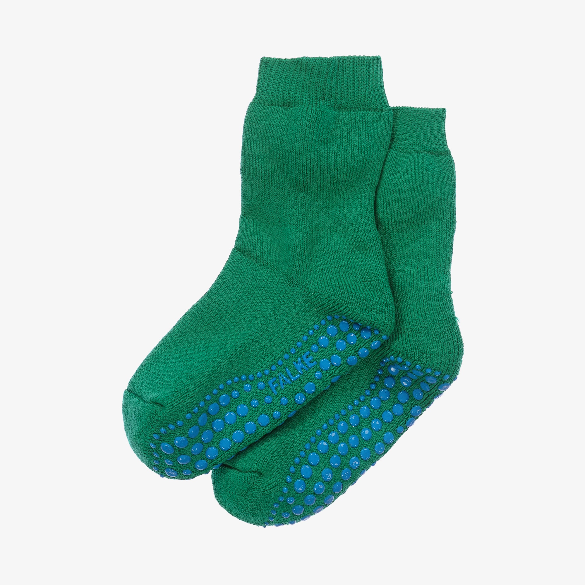 Green Cotton & Wool Slipper Socks - View 2