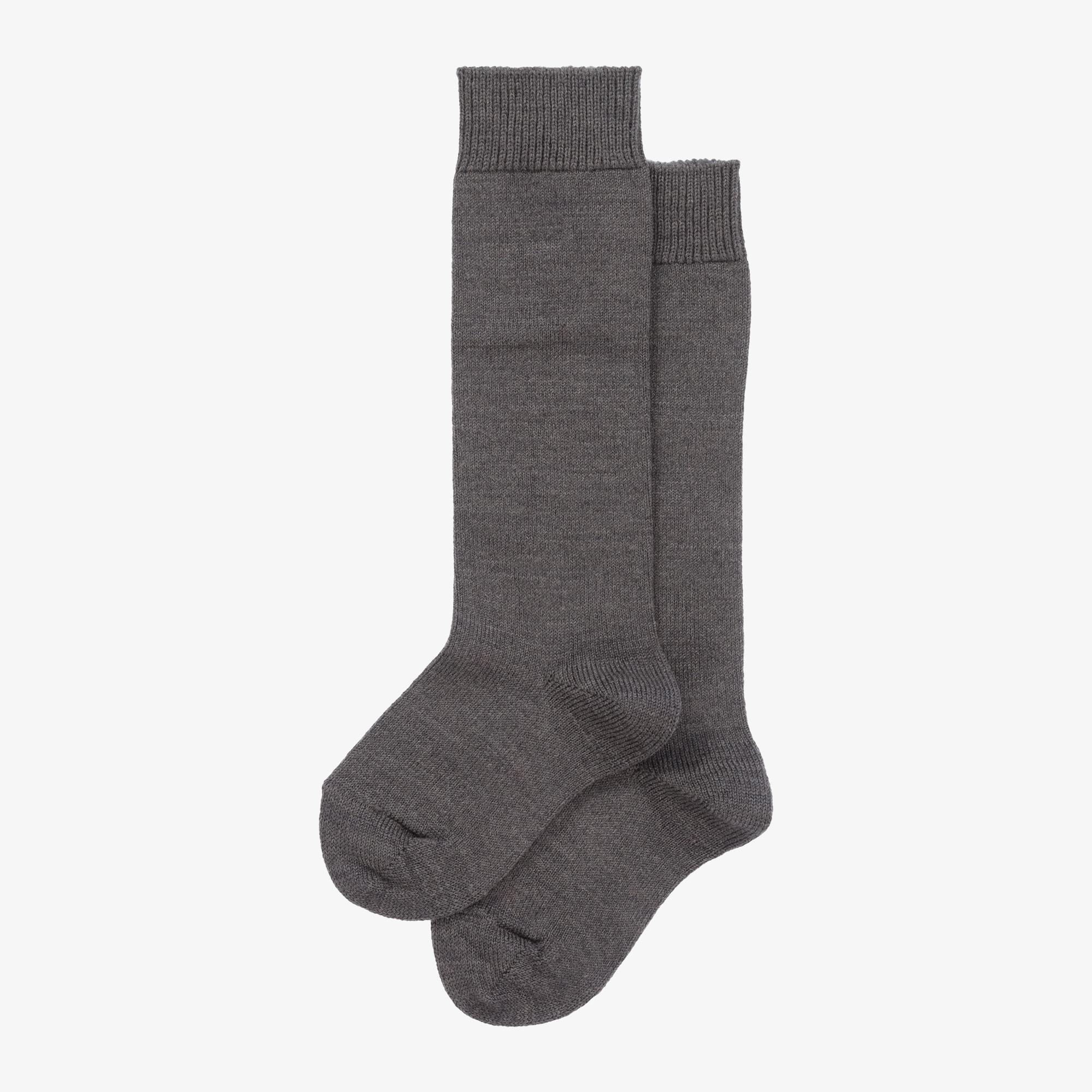 Navy Blue Knee High Wool Socks - View 2