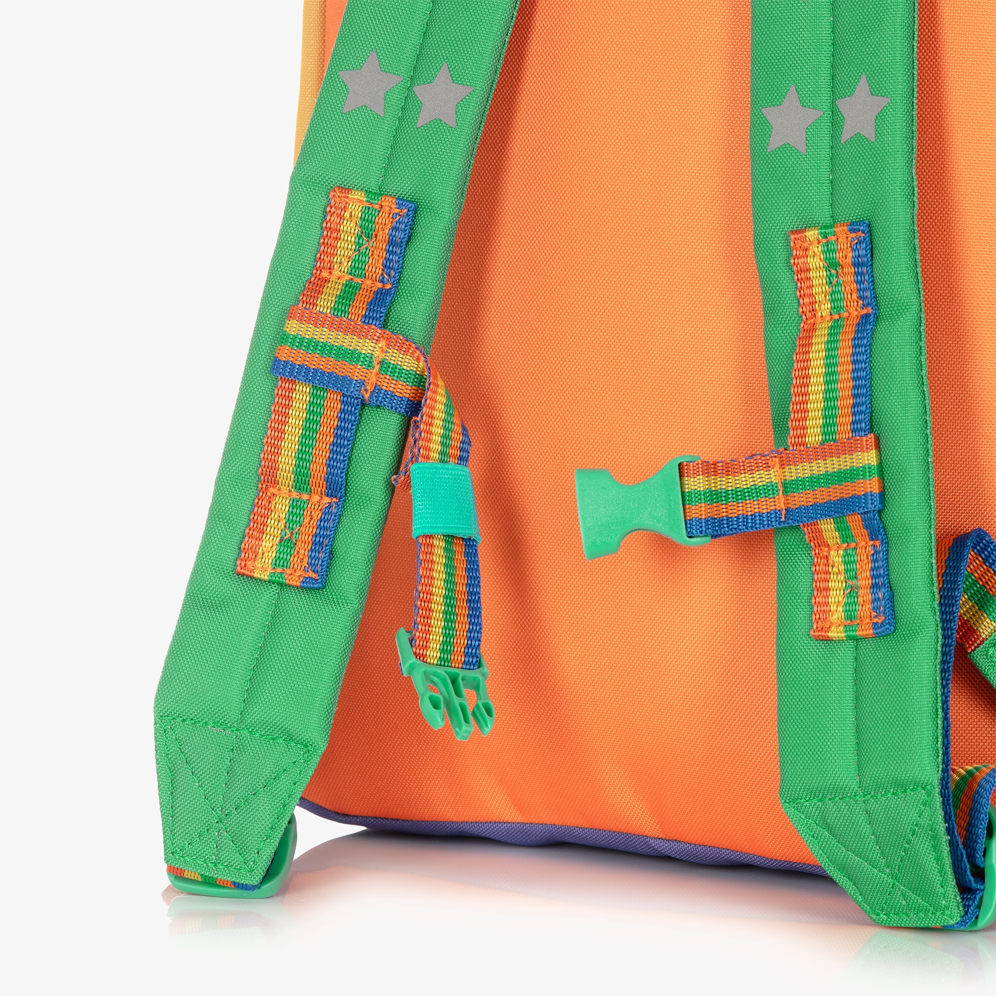 Green Colourblock Happy Face Backpack (34cm) - View 9