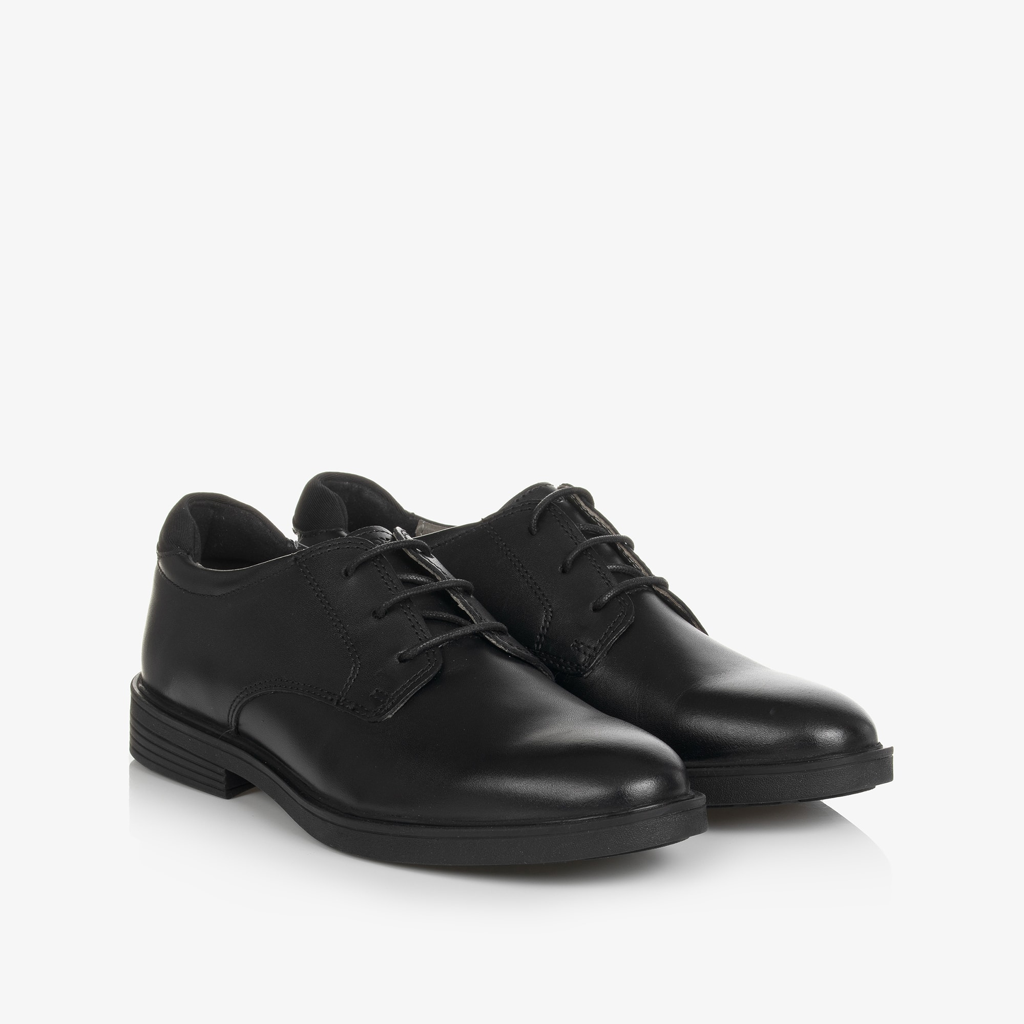 Boys Black Leather Shoes - View 1