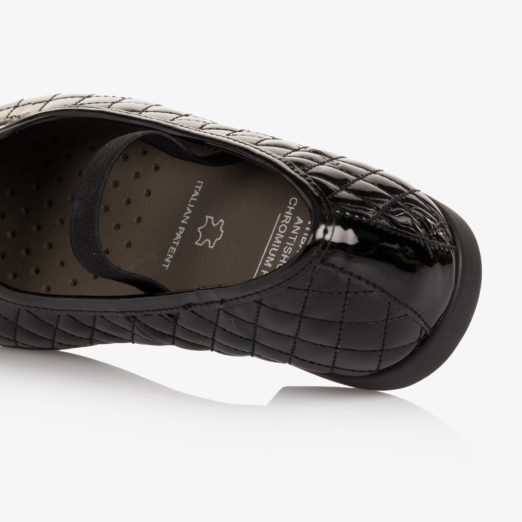Girls Black Leather Ballet Pumps - View 6