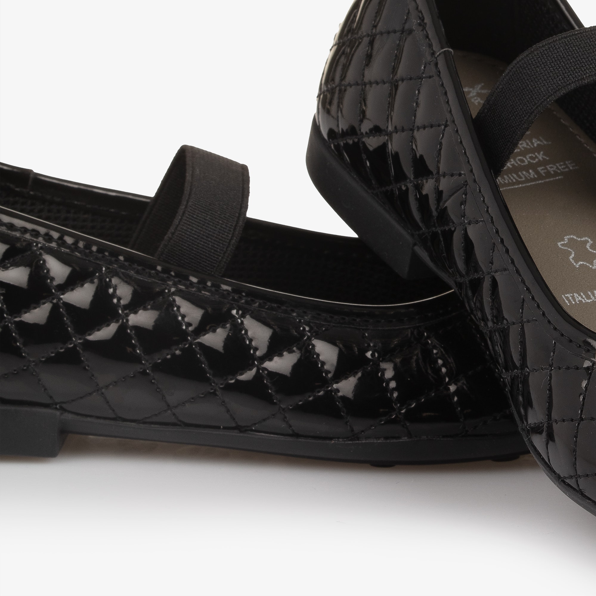 Girls Black Leather Ballet Pumps - View 7