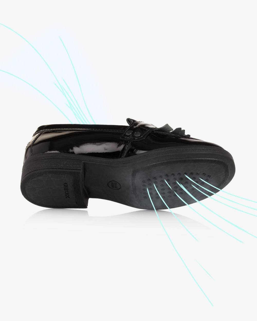 Girls Black Patent Leather Loafers - View 5