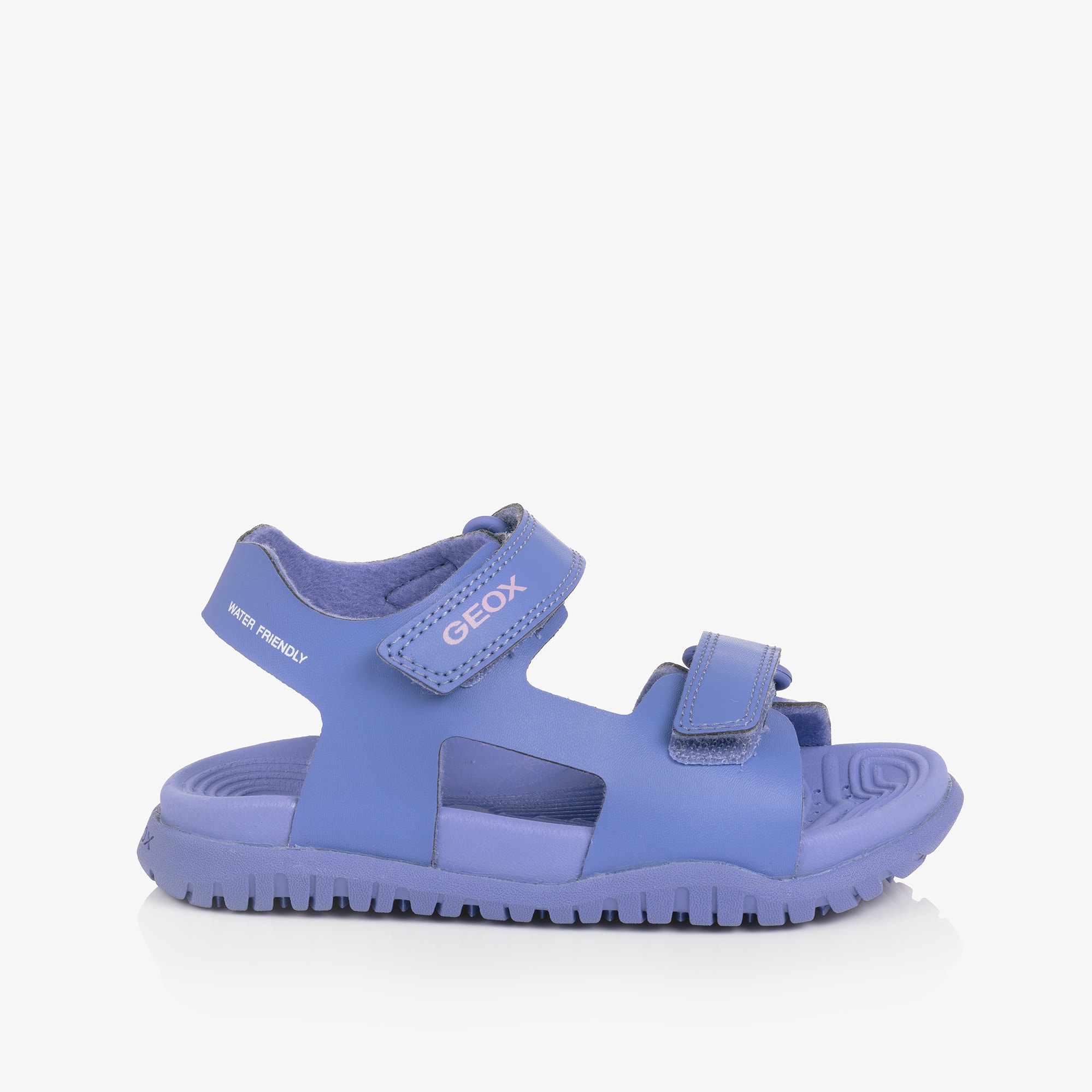 Girls Purple Faux Leather Water Friendly Sandals - View 4