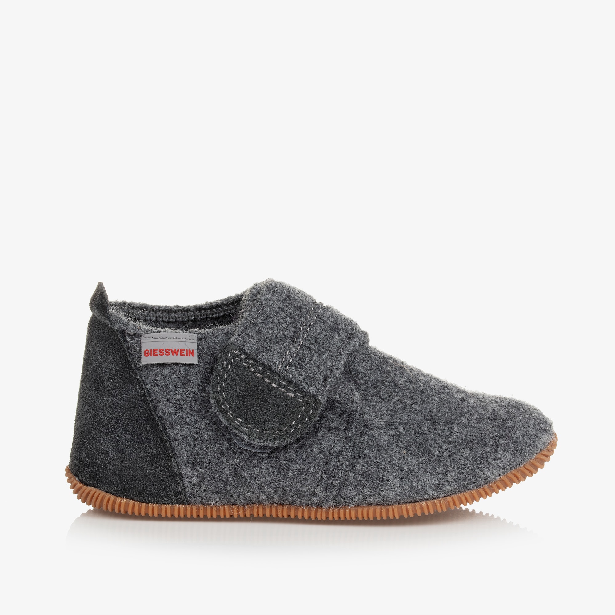Girls Pink Felted Wool Slippers - View 4