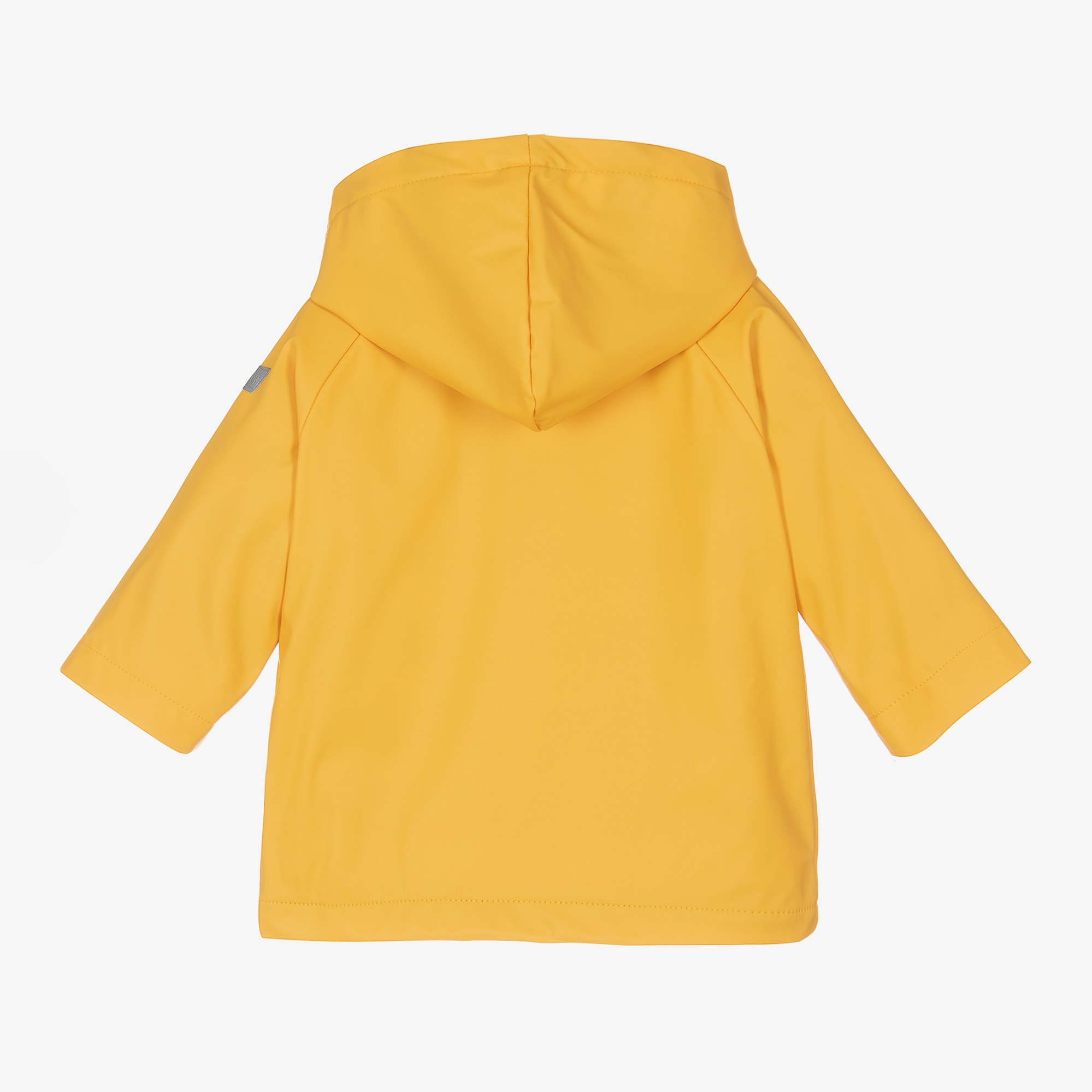 Yellow Hooded Baby Raincoat - View 2